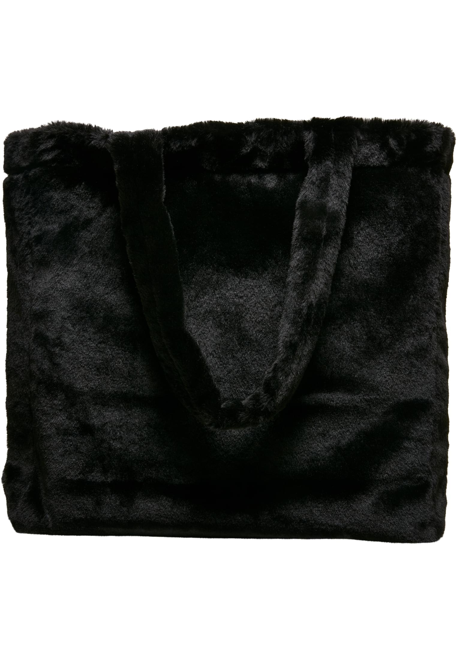 Fake Fur Tote Bag | black