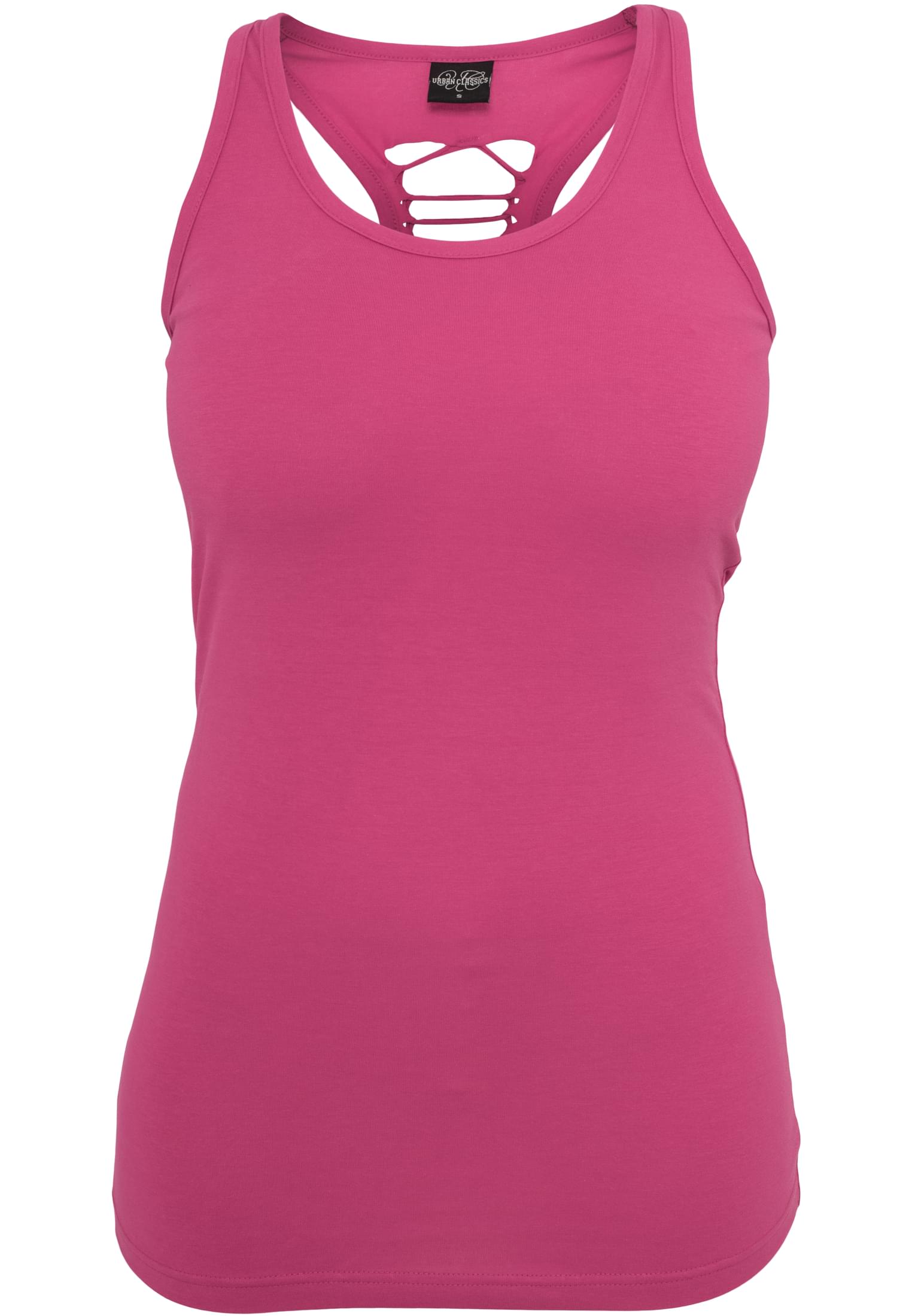 Ladies Cutted Back Tanktop | fuchsia