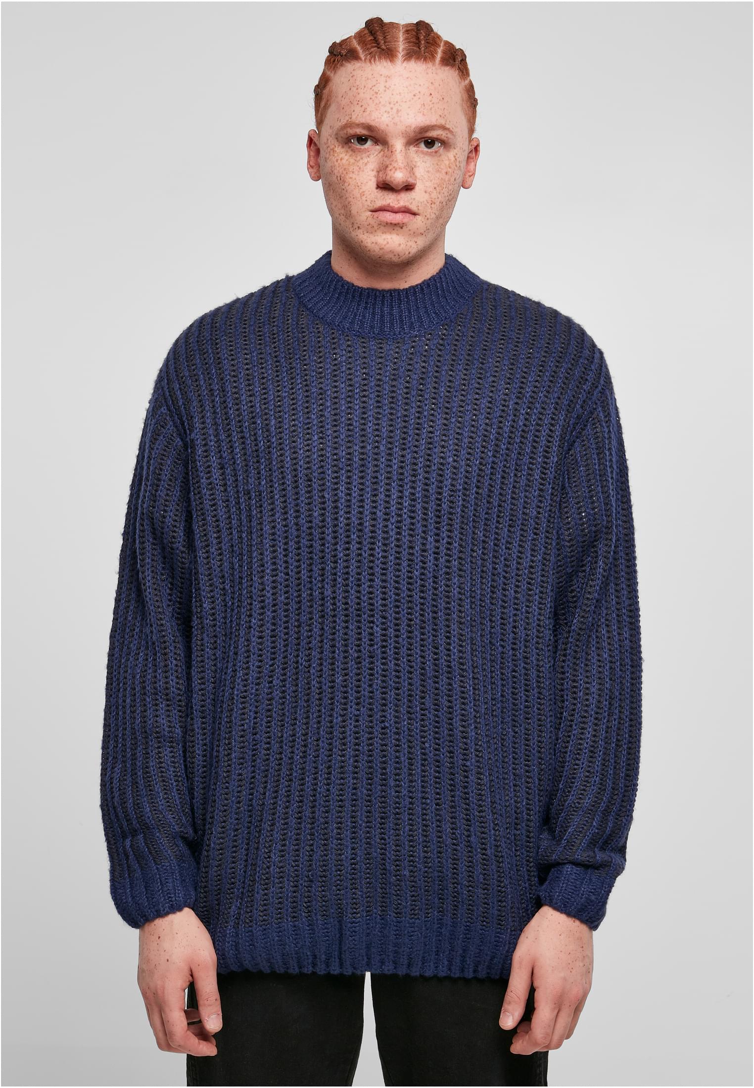 Oversized Two Tone Sweater | darkblue/midnightnavy