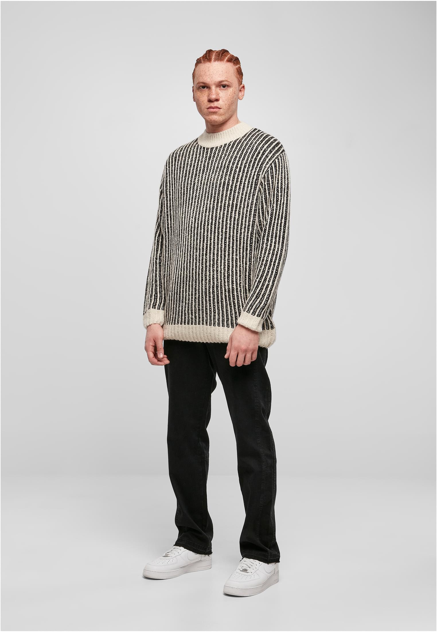 Oversized Two Tone Sweater | whitesand/black