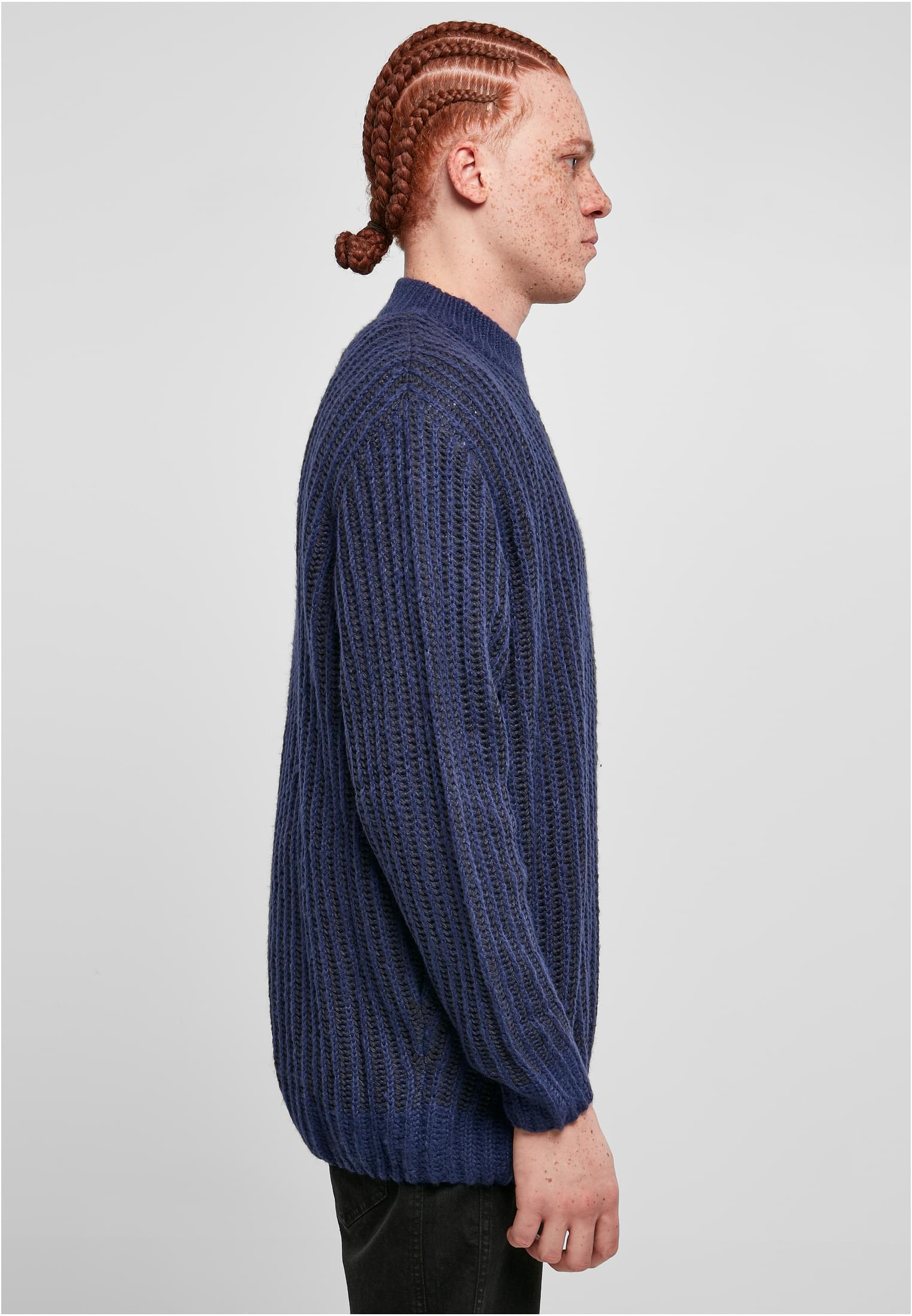 Oversized Two Tone Sweater | darkblue/midnightnavy