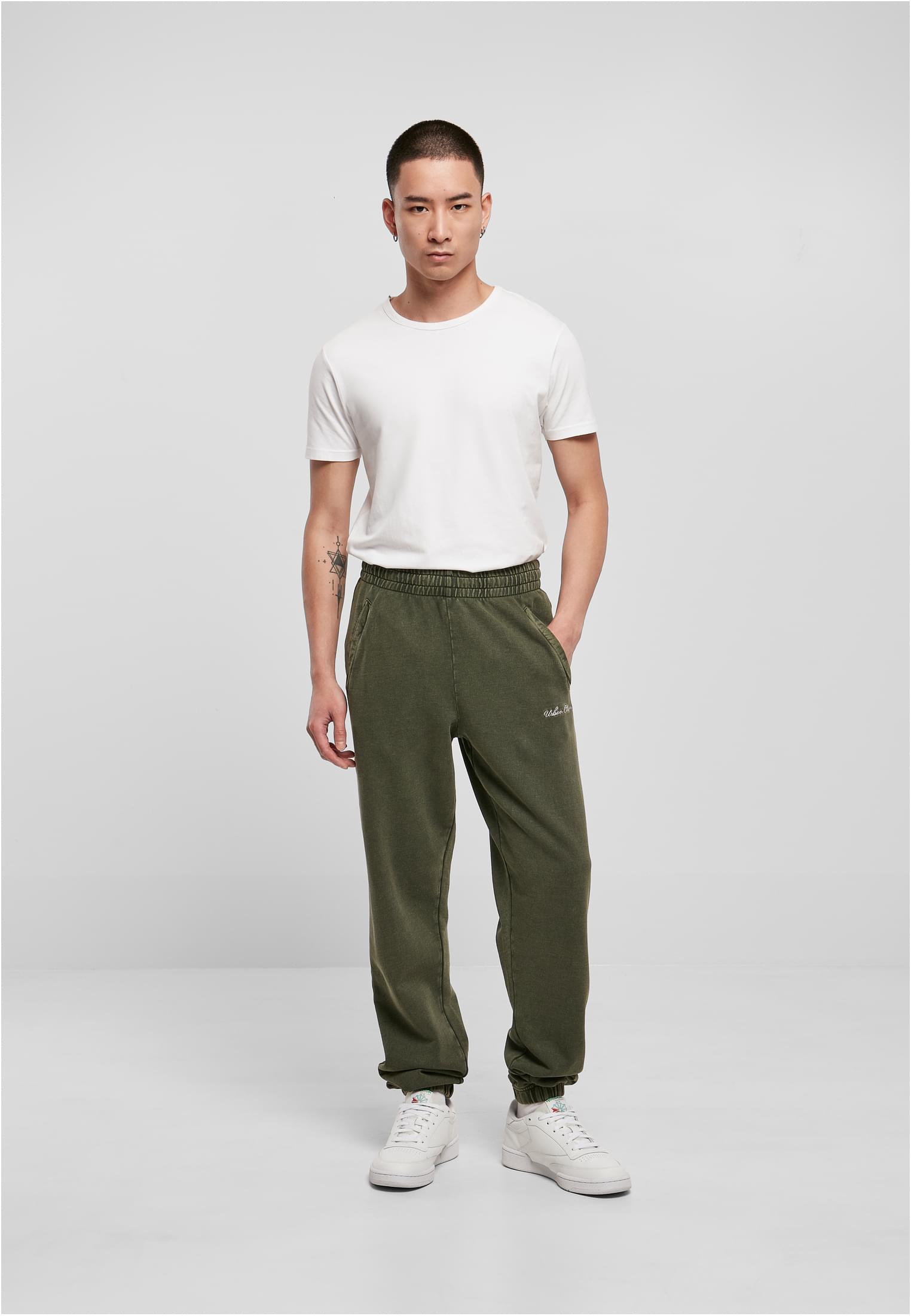 Small Embroidery Sweatpants | bottlegreen