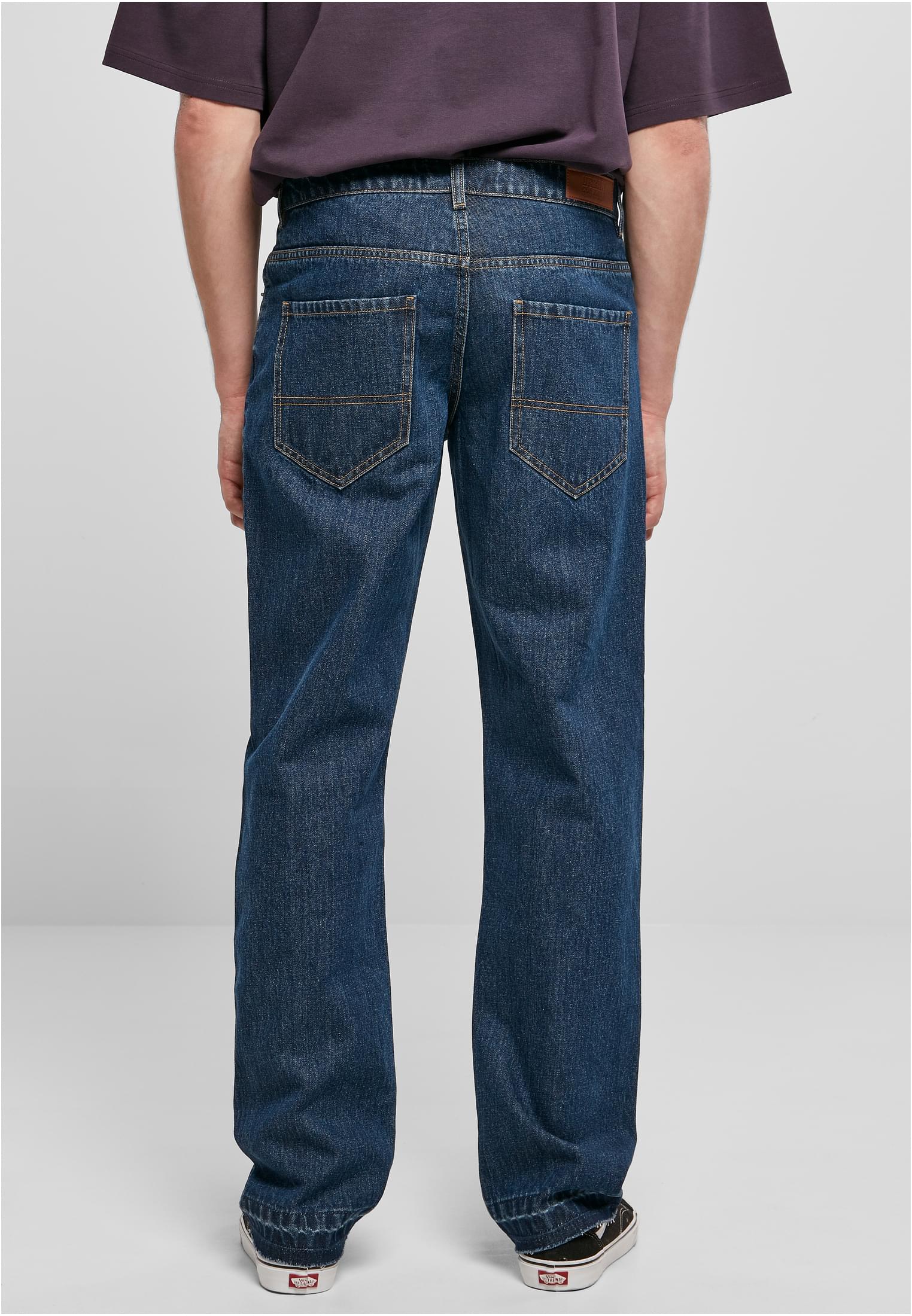 Open Edge Loose Fit Jeans | mid indigo washed