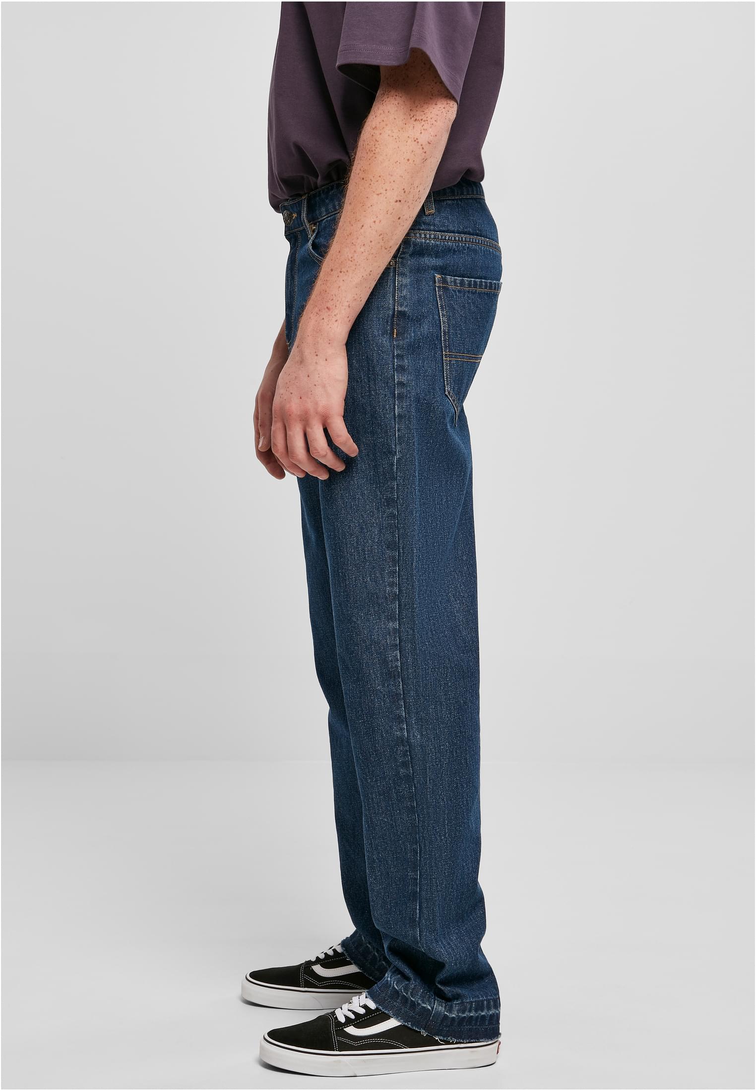 Open Edge Loose Fit Jeans | mid indigo washed