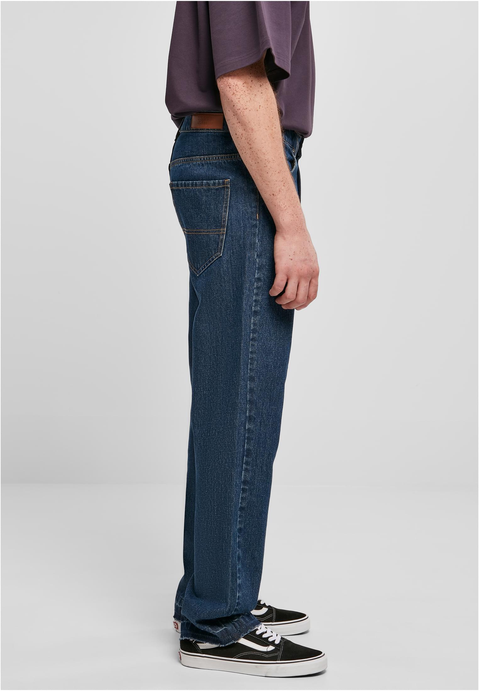 Open Edge Loose Fit Jeans | mid indigo washed