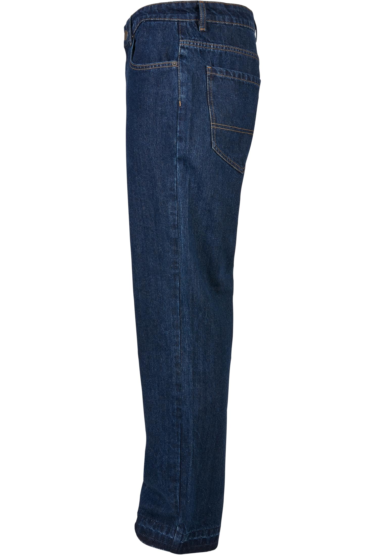 Open Edge Loose Fit Jeans | mid indigo washed