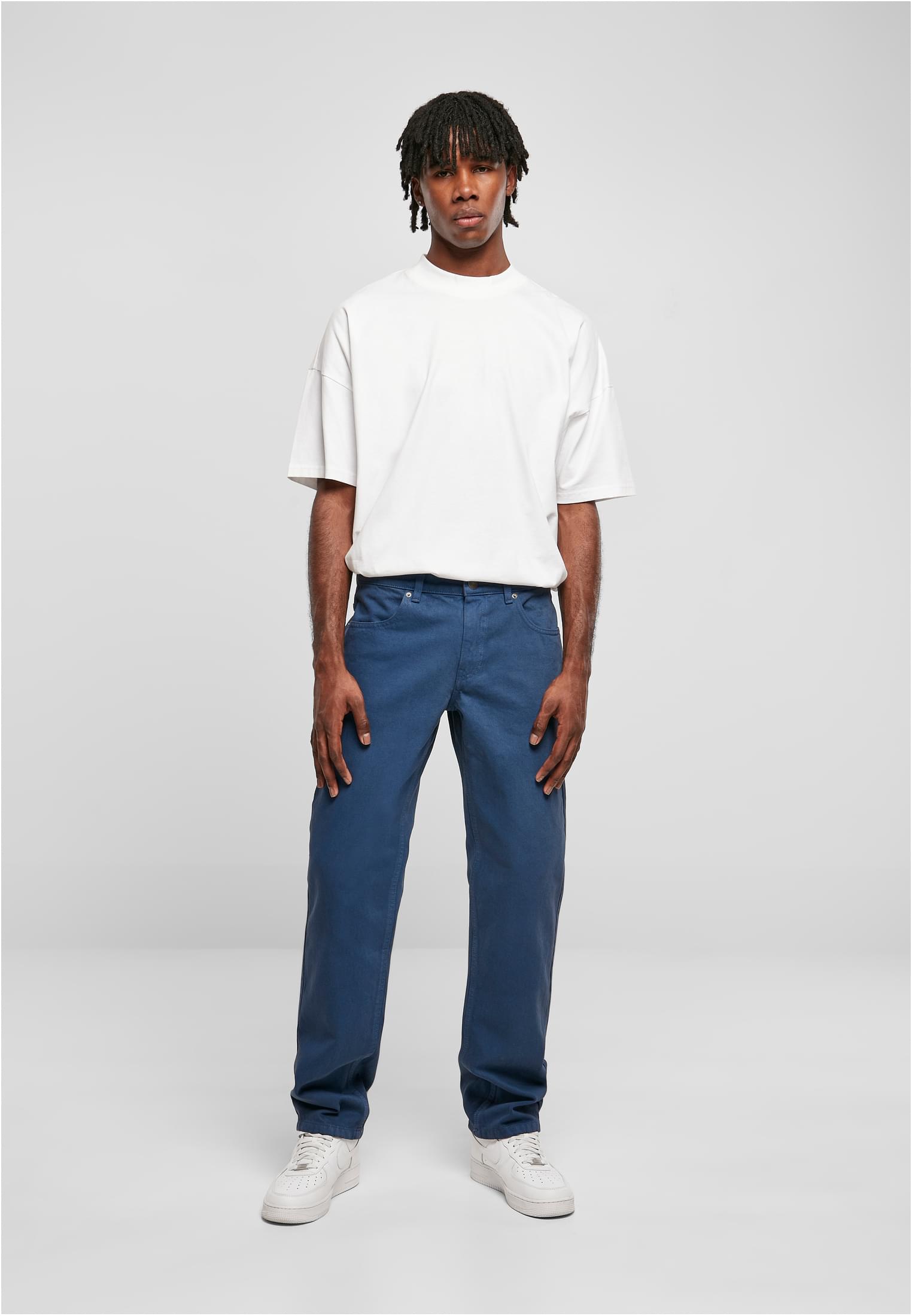 Colored Loose Fit Jeans | darkblue