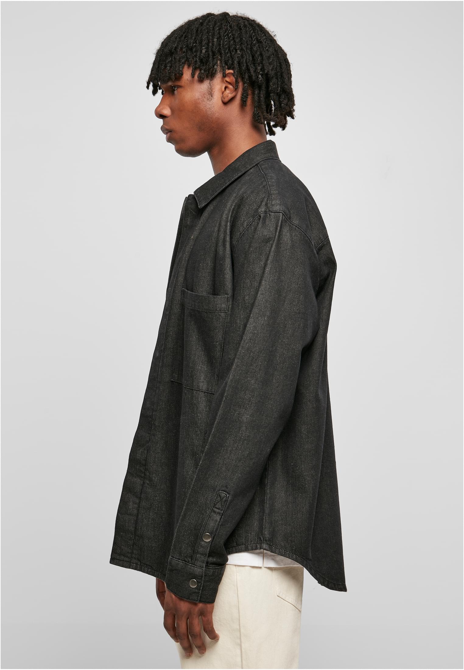 Oversized Denim Pocket Shirt | realblack washed