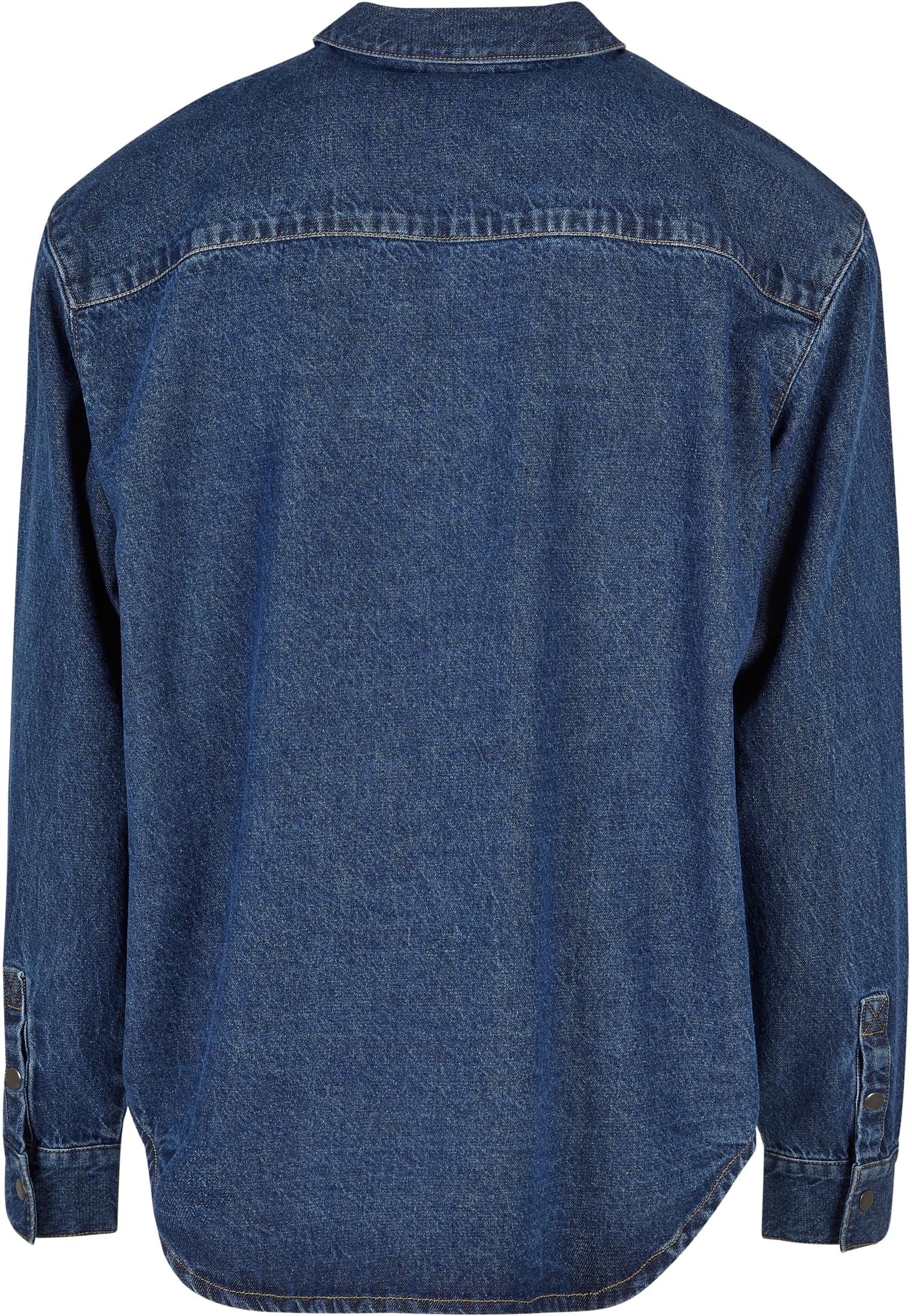 Oversized Denim Pocket Shirt | mid indigo washed