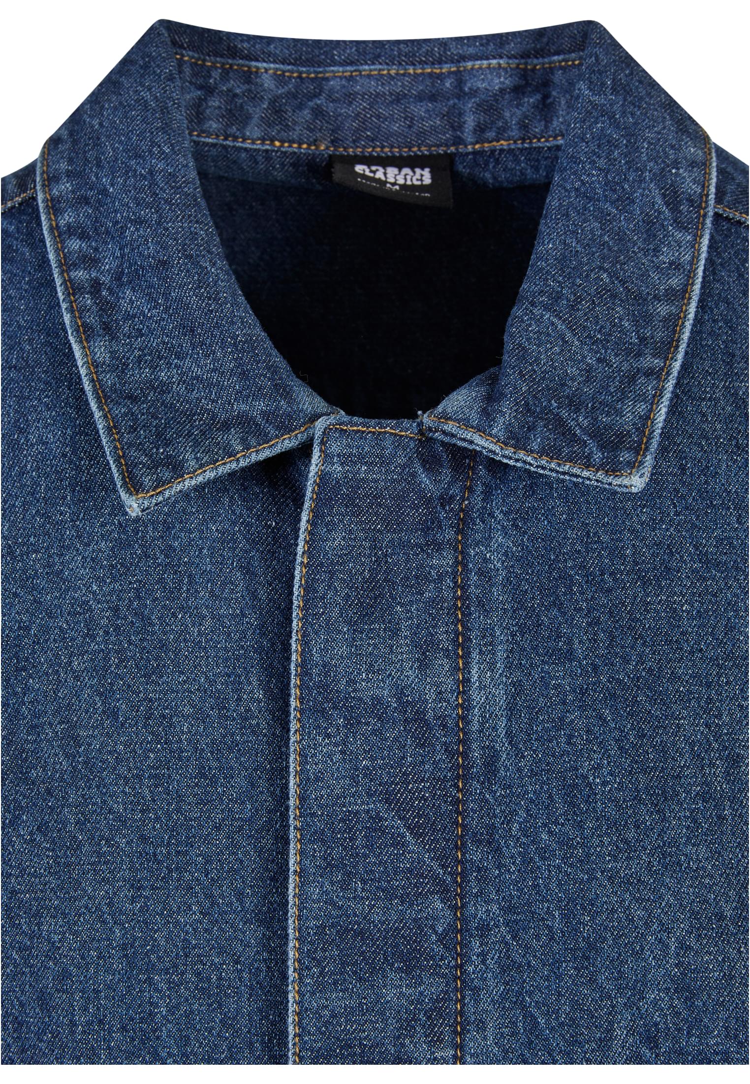 Oversized Denim Pocket Shirt | mid indigo washed