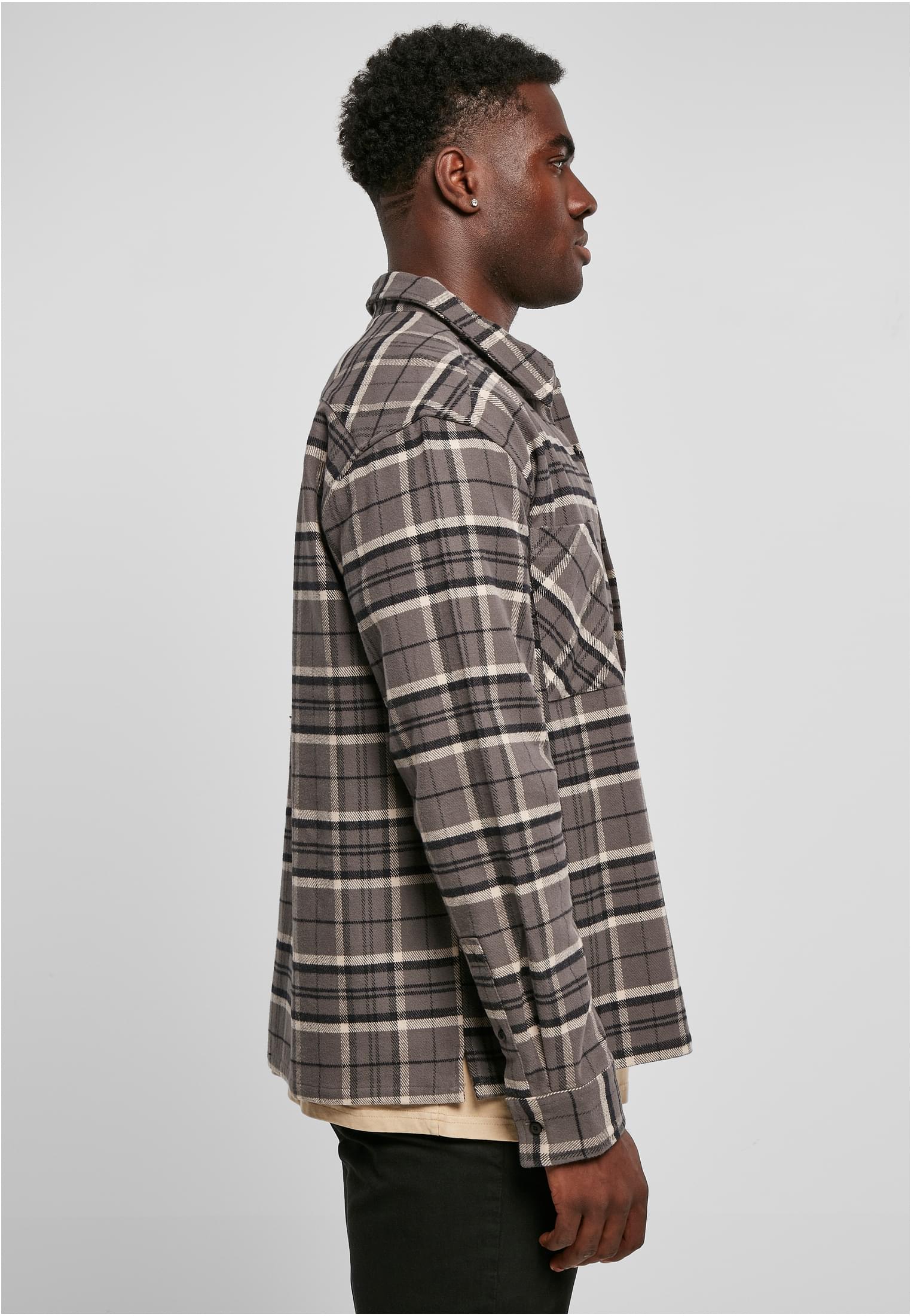 Boxy Kane Check Shirt | grey/black