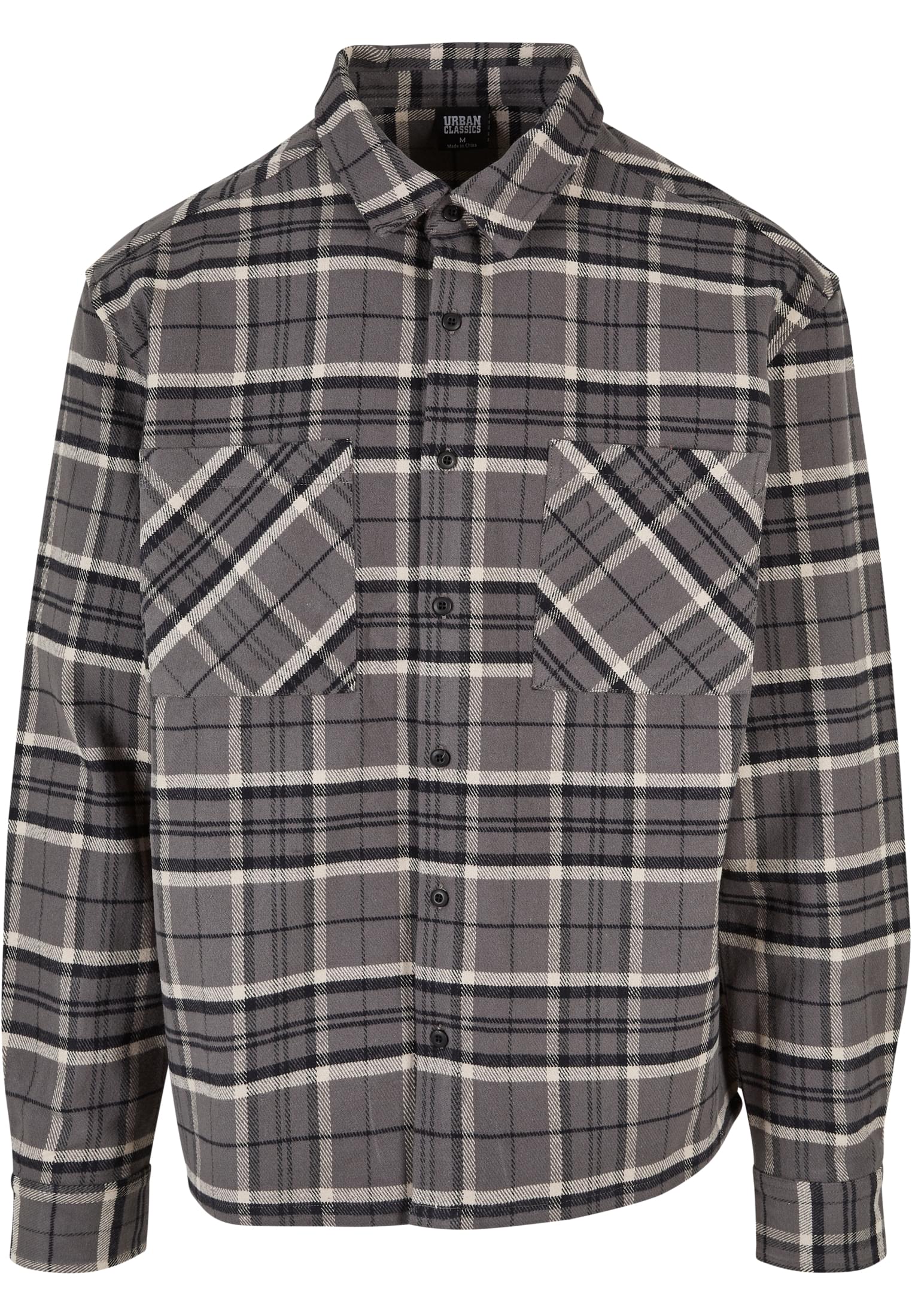 Boxy Kane Check Shirt | grey/black