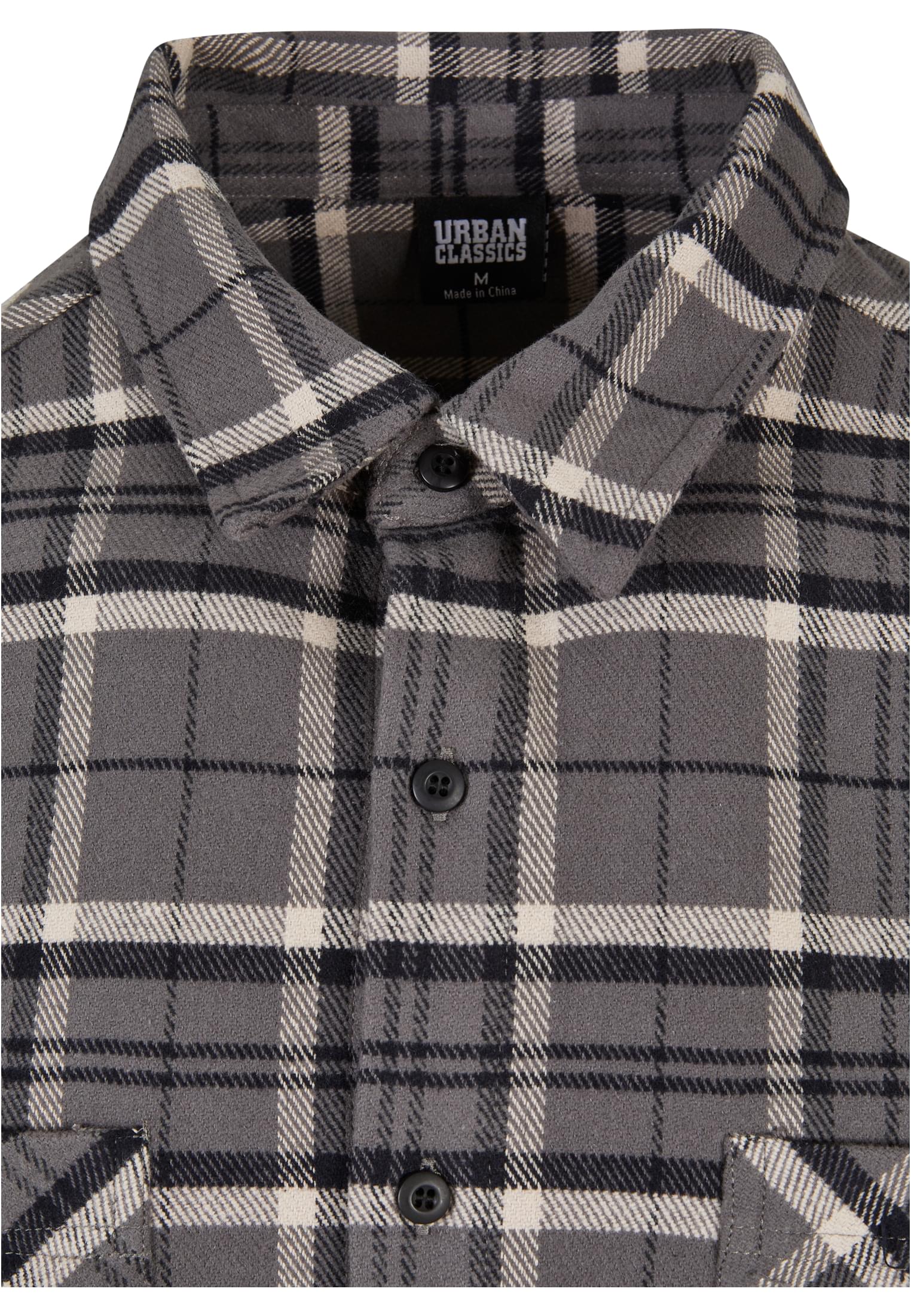 Boxy Kane Check Shirt | grey/black