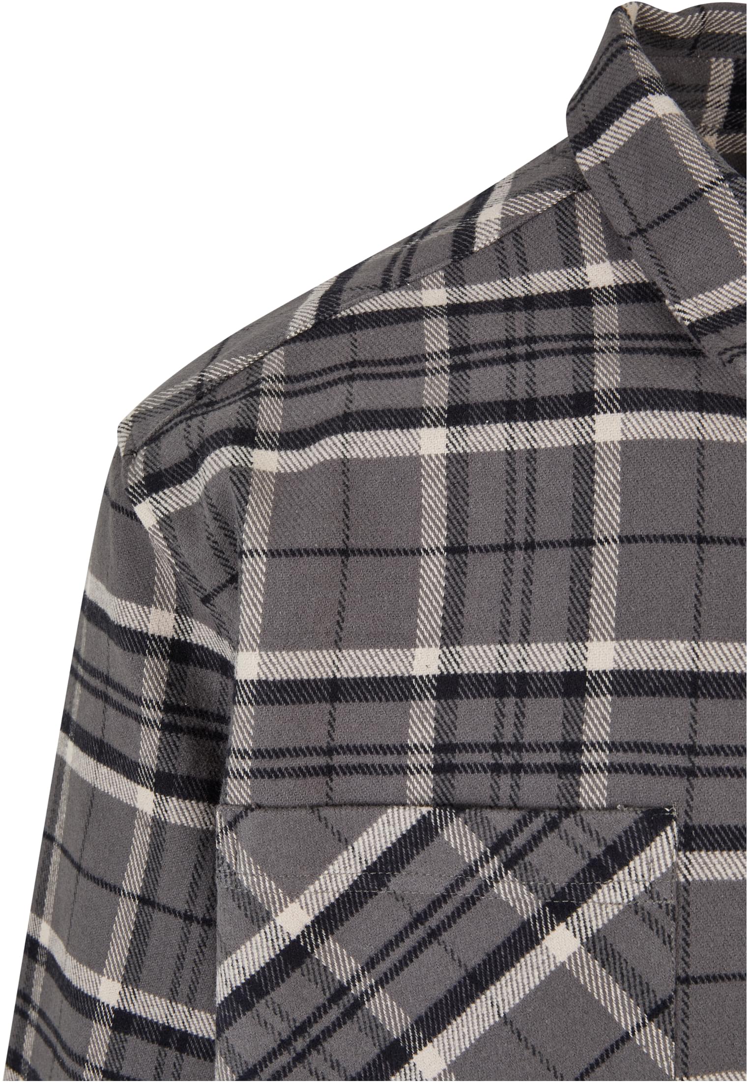 Boxy Kane Check Shirt | grey/black