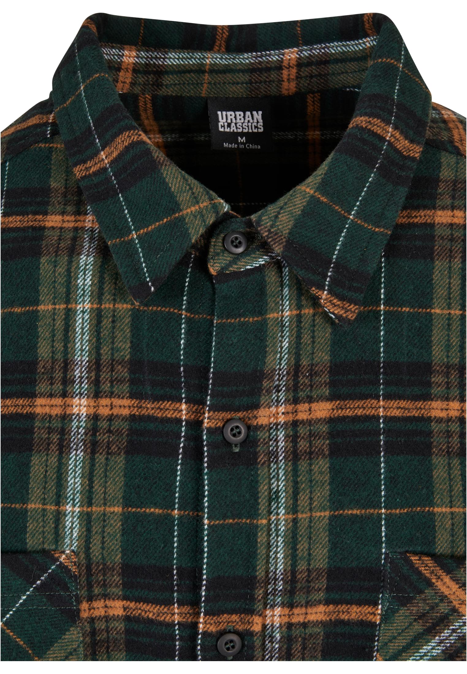 Boxy Fane Check Shirt | bottlegreen/orange