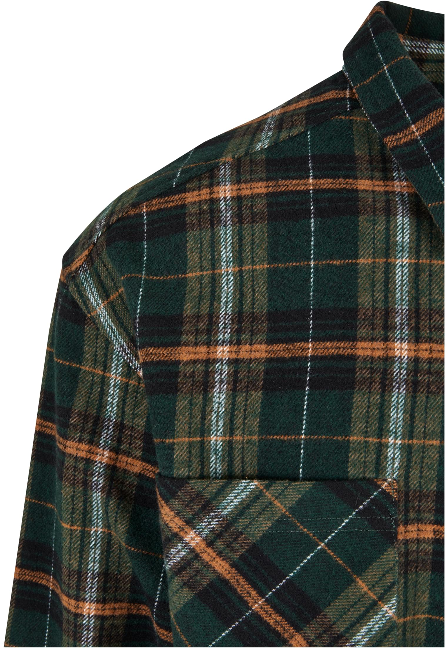 Boxy Fane Check Shirt | bottlegreen/orange