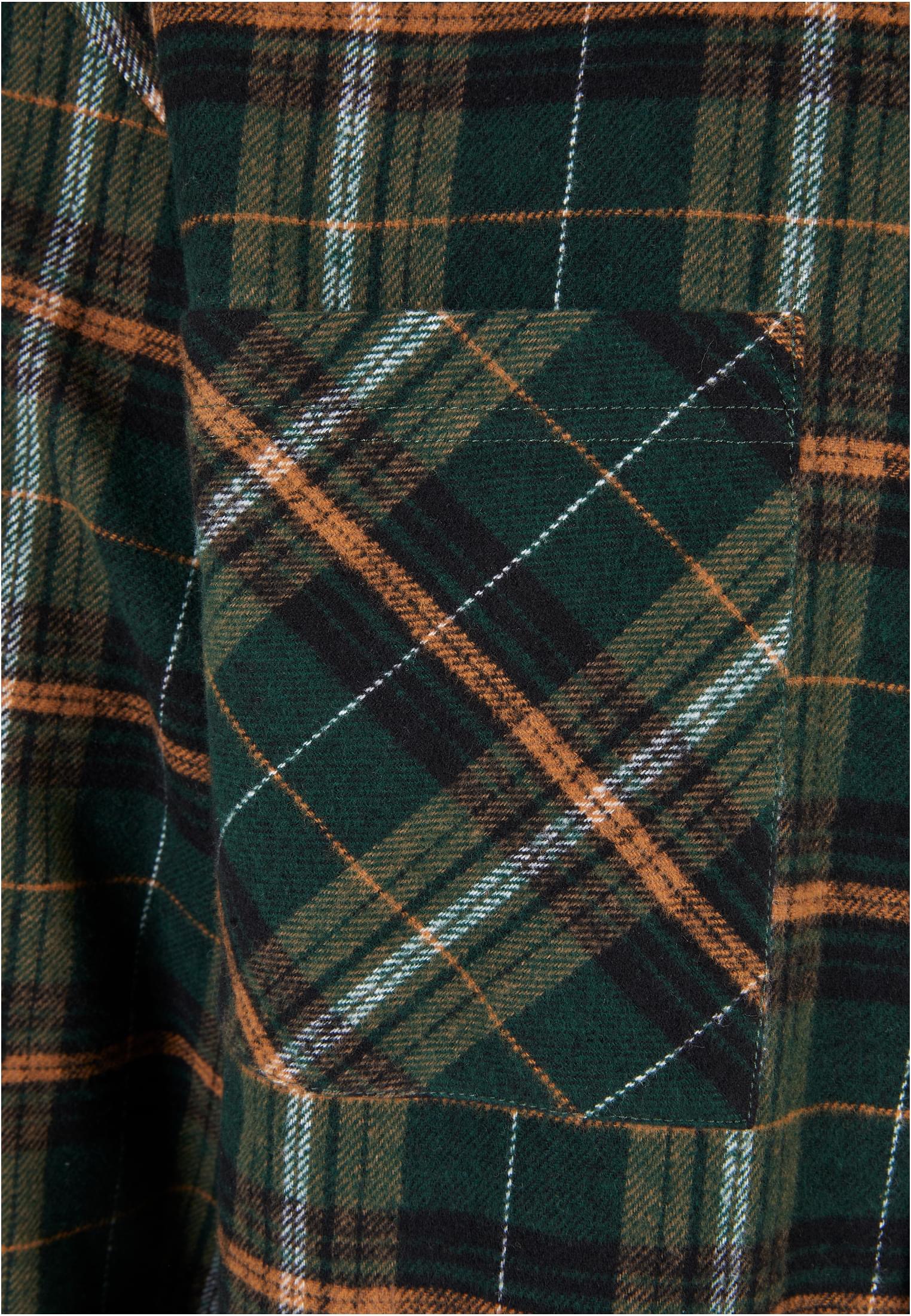 Boxy Fane Check Shirt | bottlegreen/orange