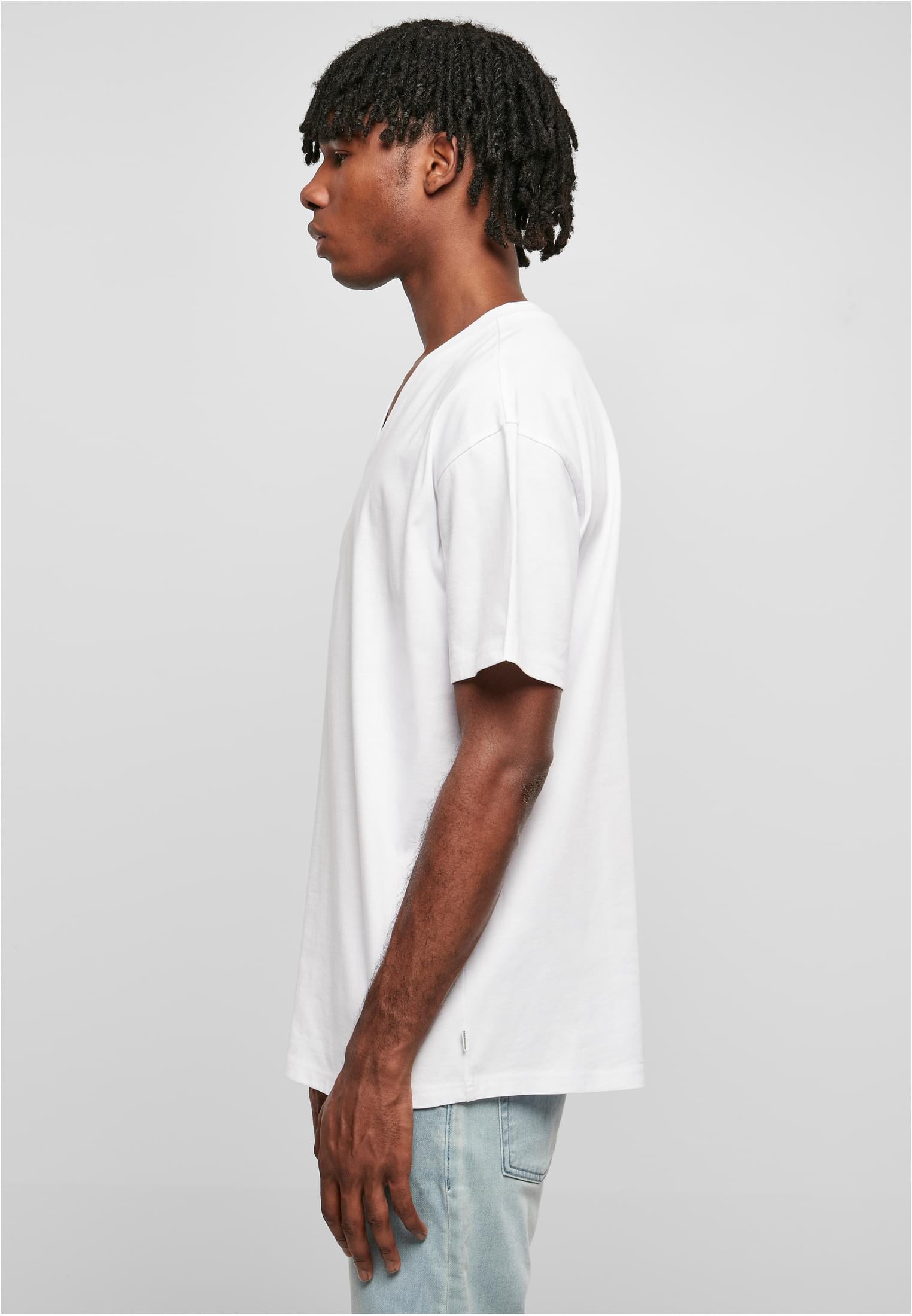 Organic Oversized V-Neck Tee | white