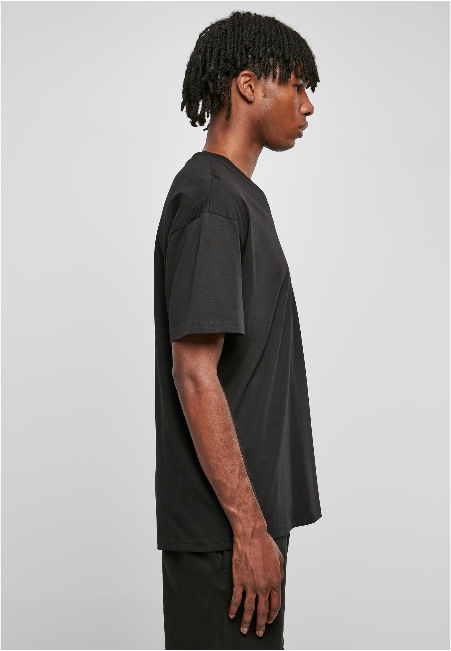 Organic Oversized V-Neck Tee | black