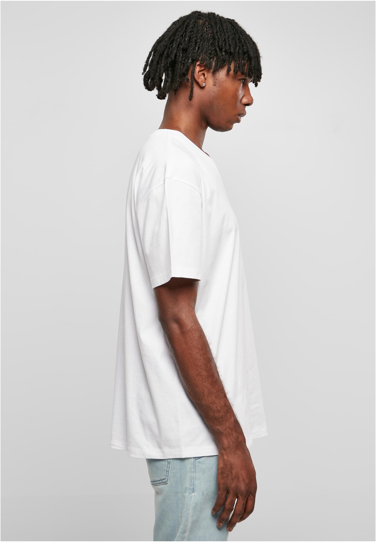 Organic Oversized V-Neck Tee | white