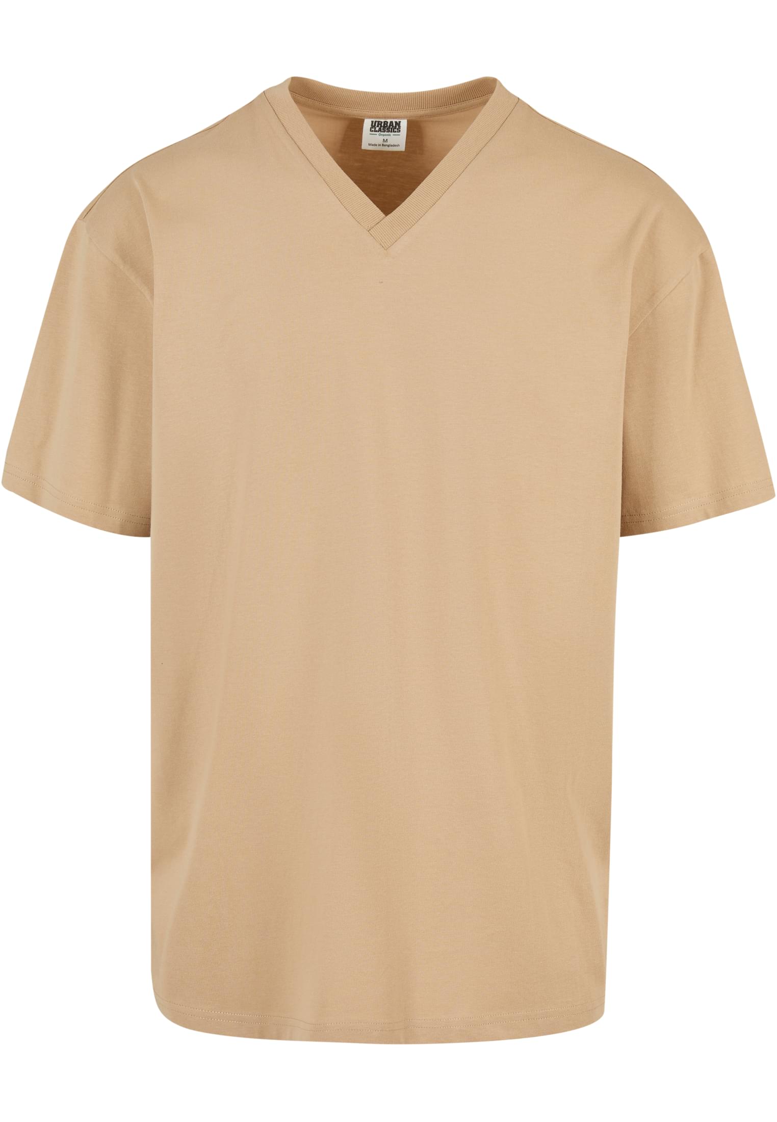 Organic Oversized V-Neck Tee | unionbeige