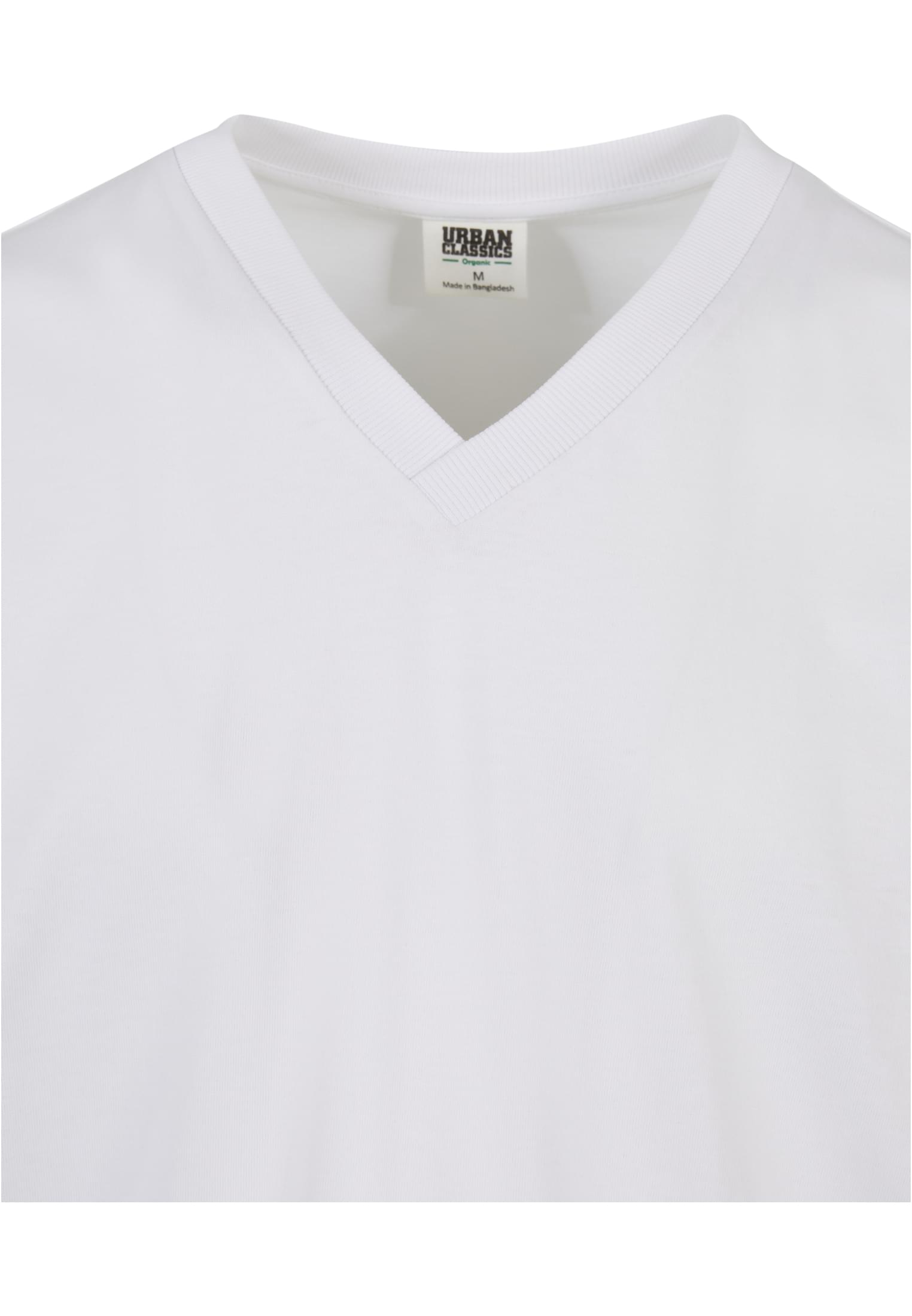 Organic Oversized V-Neck Tee | white