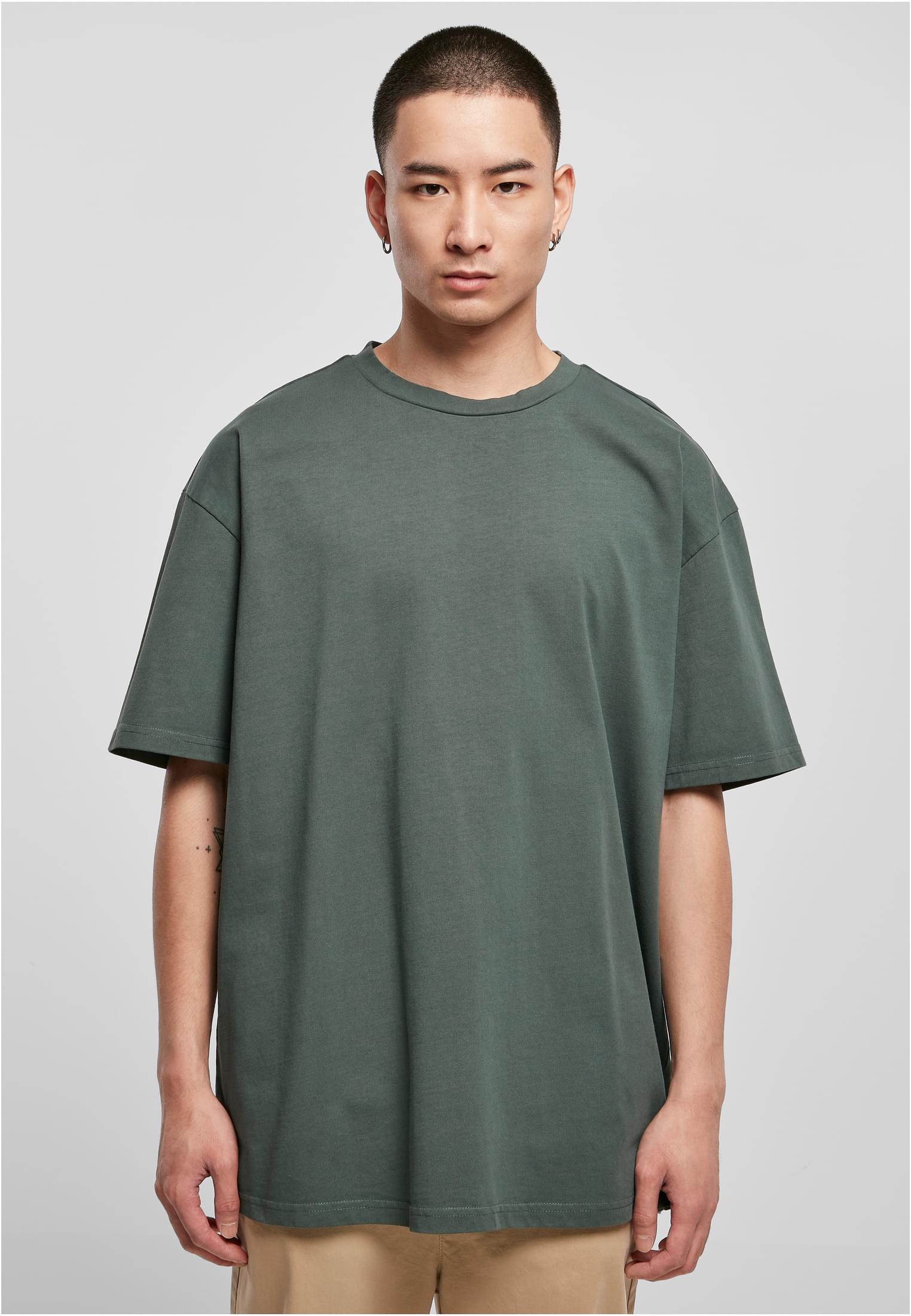 Heavy Oversized Garment Dye Tee | bottlegreen