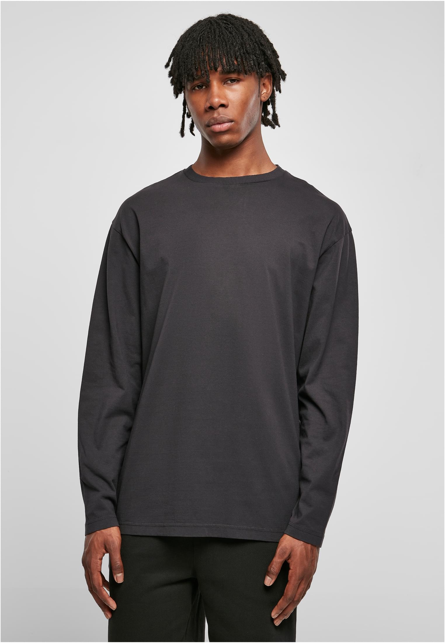 Heavy Oversized Garment Dye Longsleeve | black