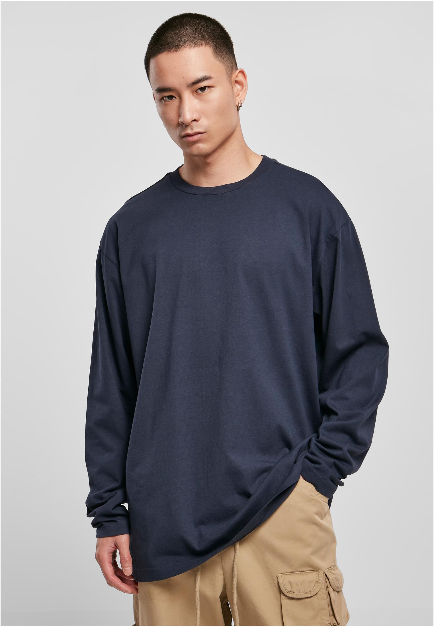 Heavy Oversized Garment Dye Longsleeve | darkblue