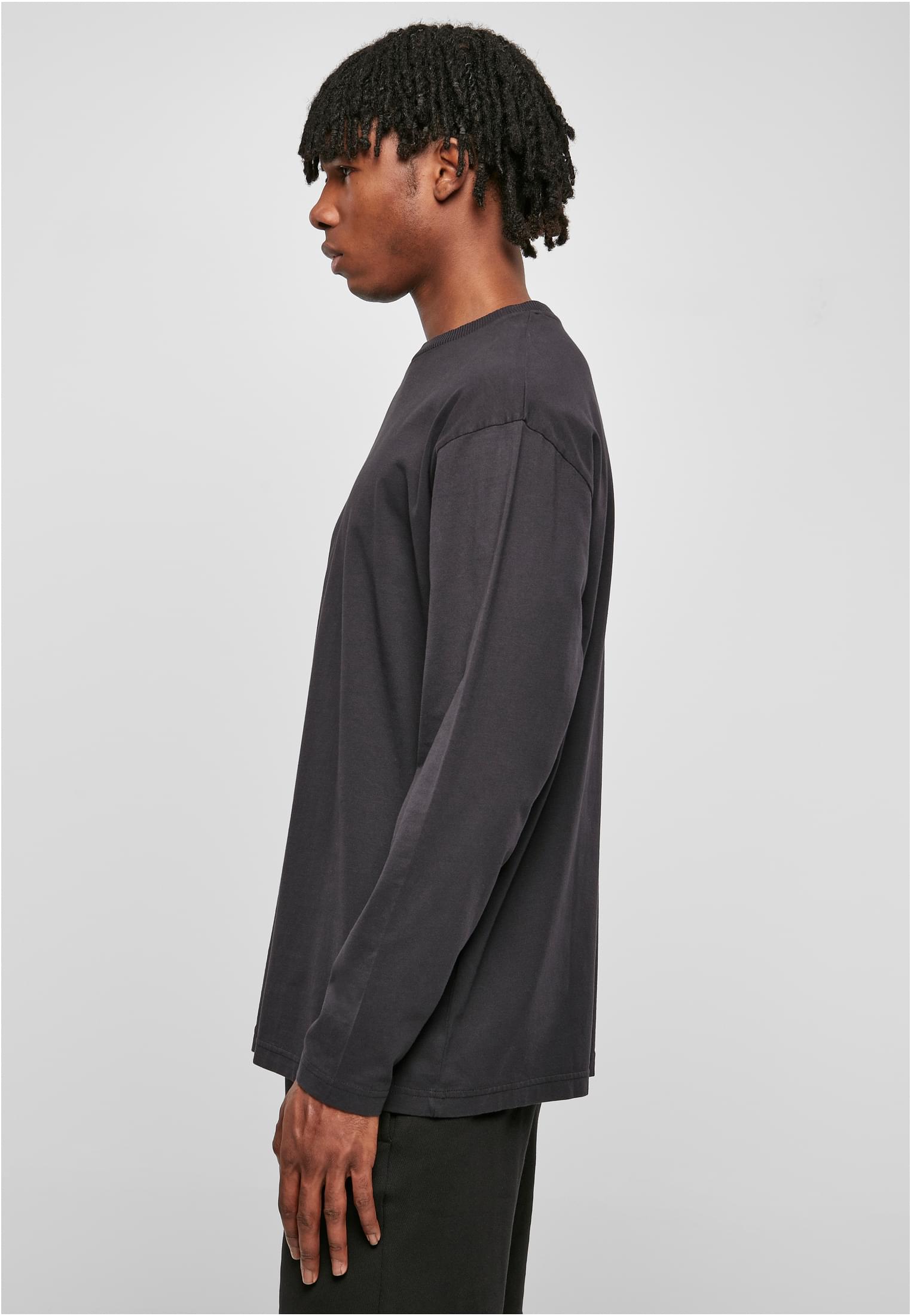 Heavy Oversized Garment Dye Longsleeve | black