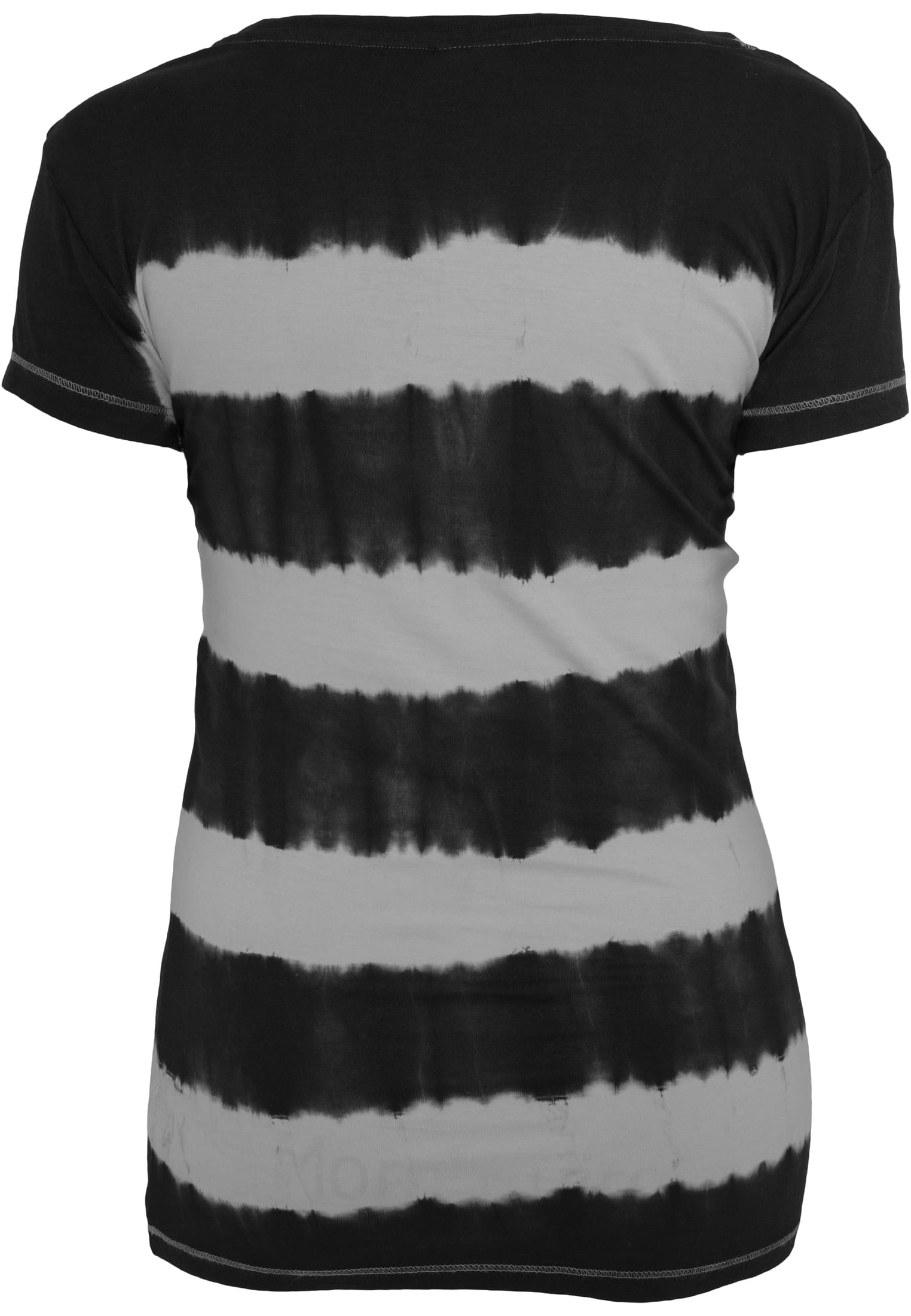 Ladies Dip Dye Stripe Tee | blk/gry