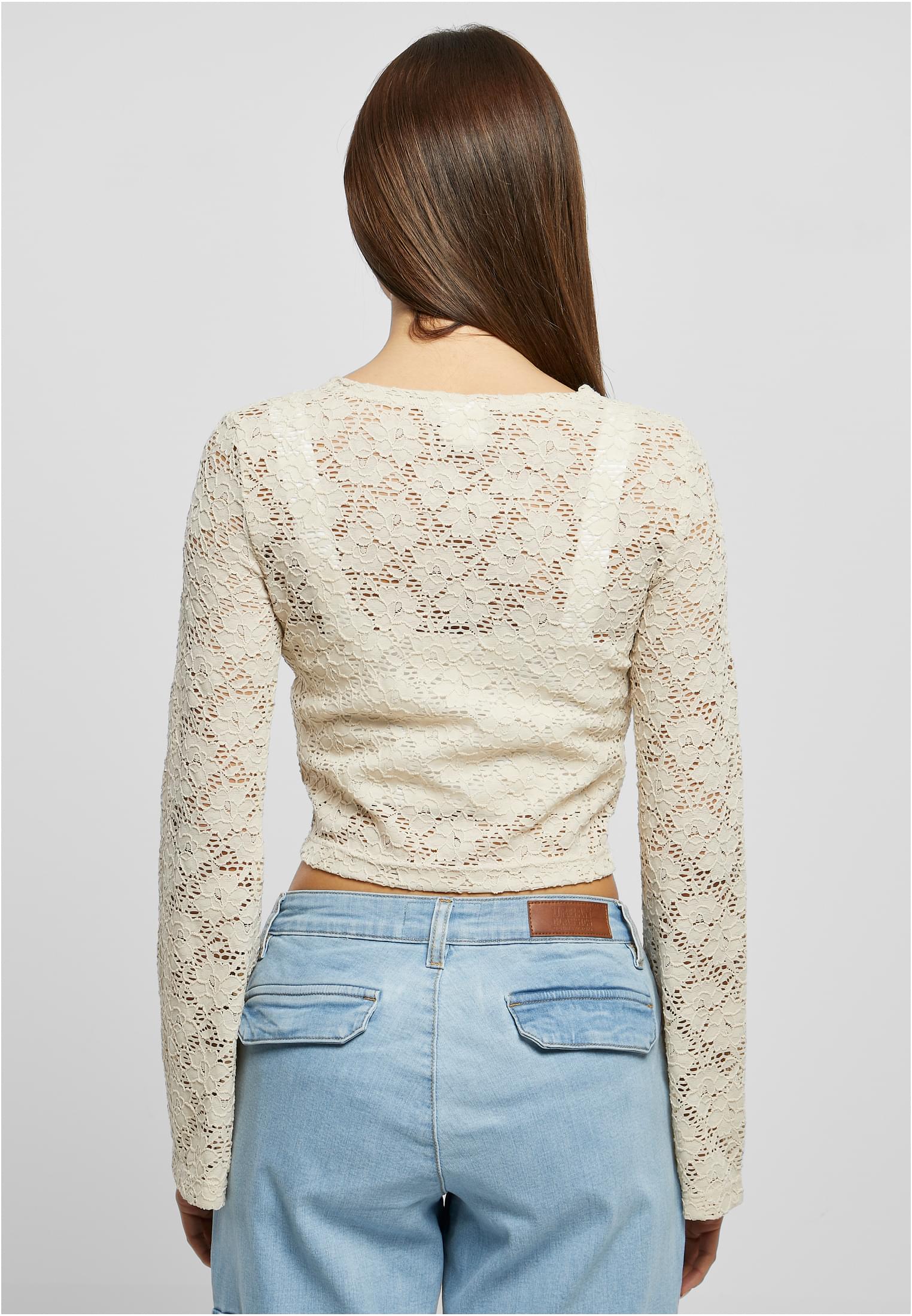 Ladies Cropped Lace Longsleeve | softseagrass