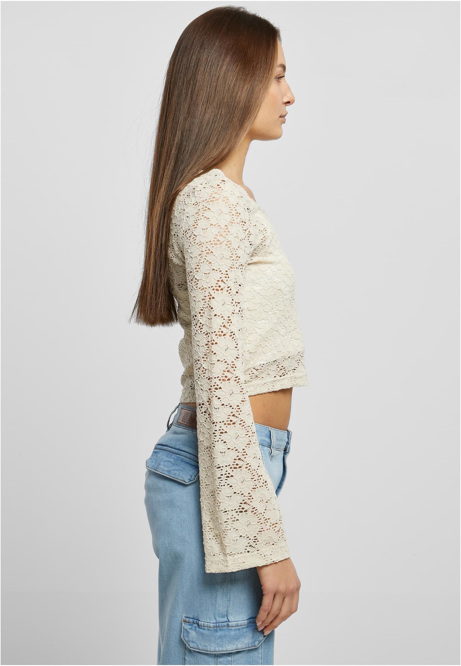 Ladies Cropped Lace Longsleeve | softseagrass