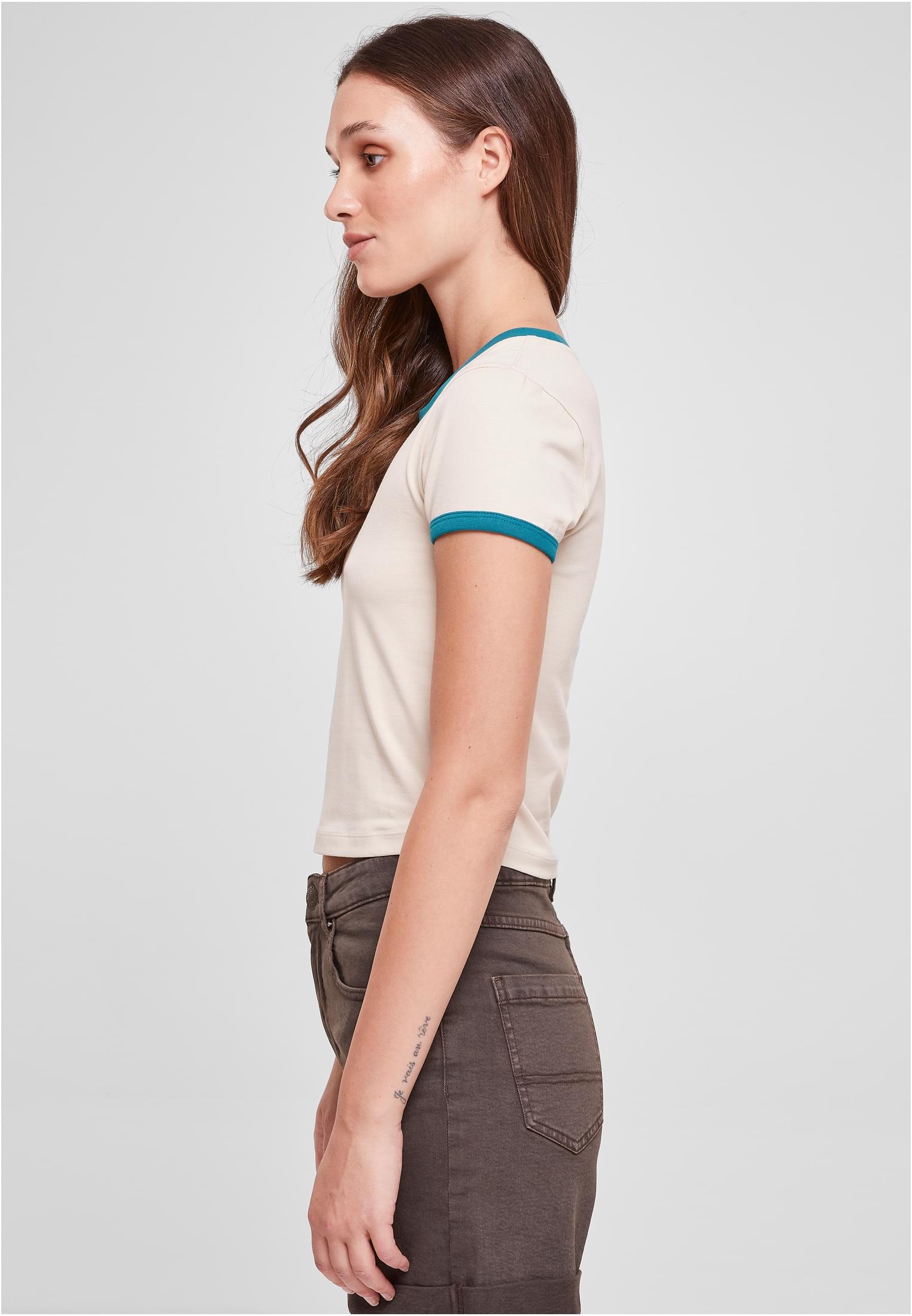 Ladies Stretch Jersey Cropped Tee | softseagrass/watergreen