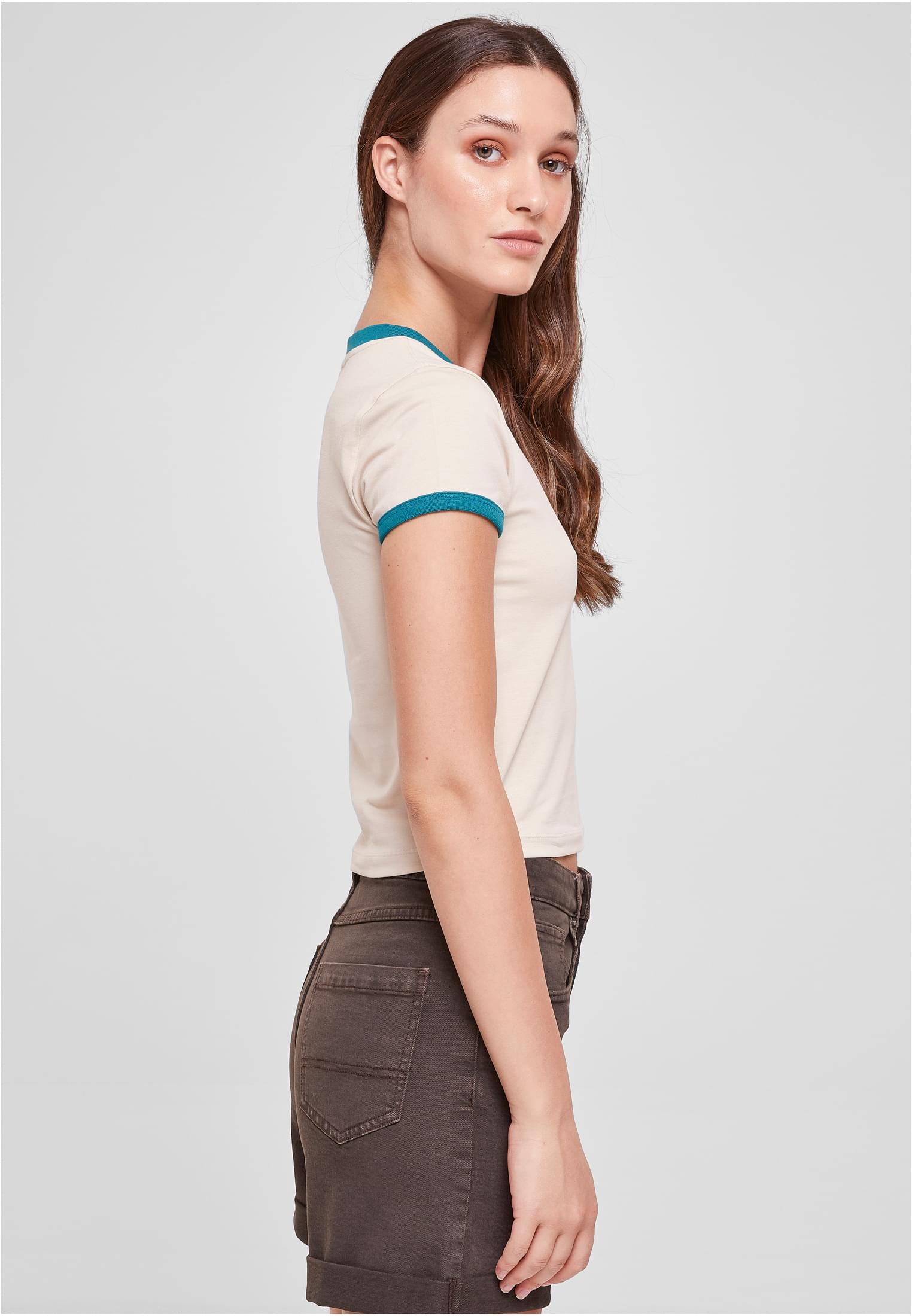 Ladies Stretch Jersey Cropped Tee | softseagrass/watergreen