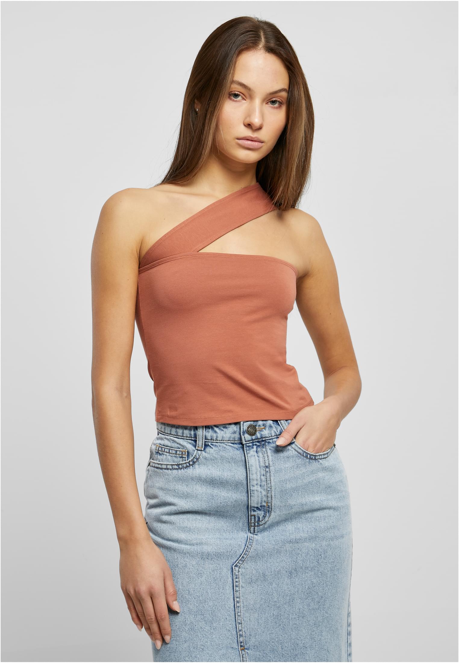 Ladies One Strap Top | terracotta