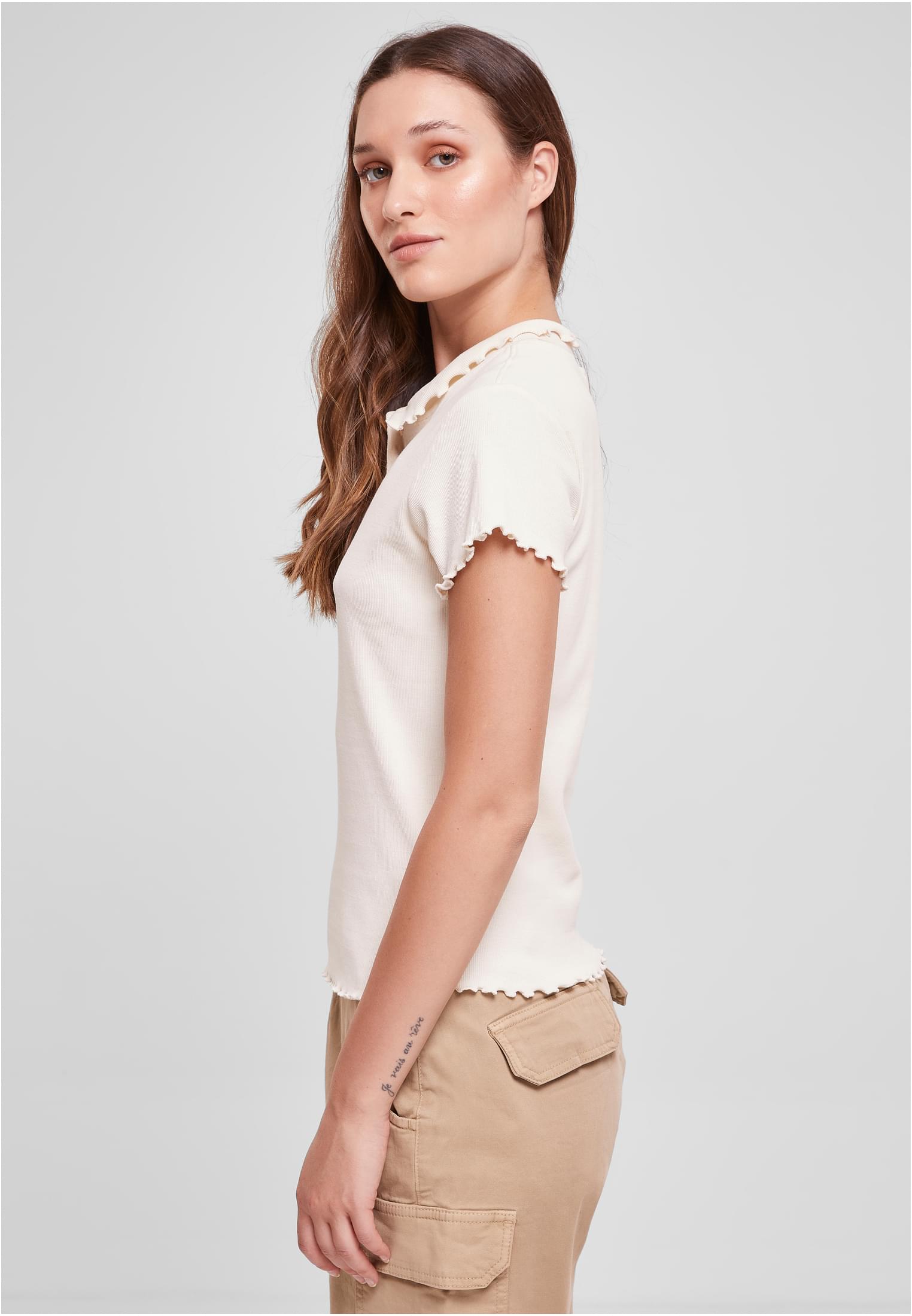 Ladies Rib Polo Tee | whitesand