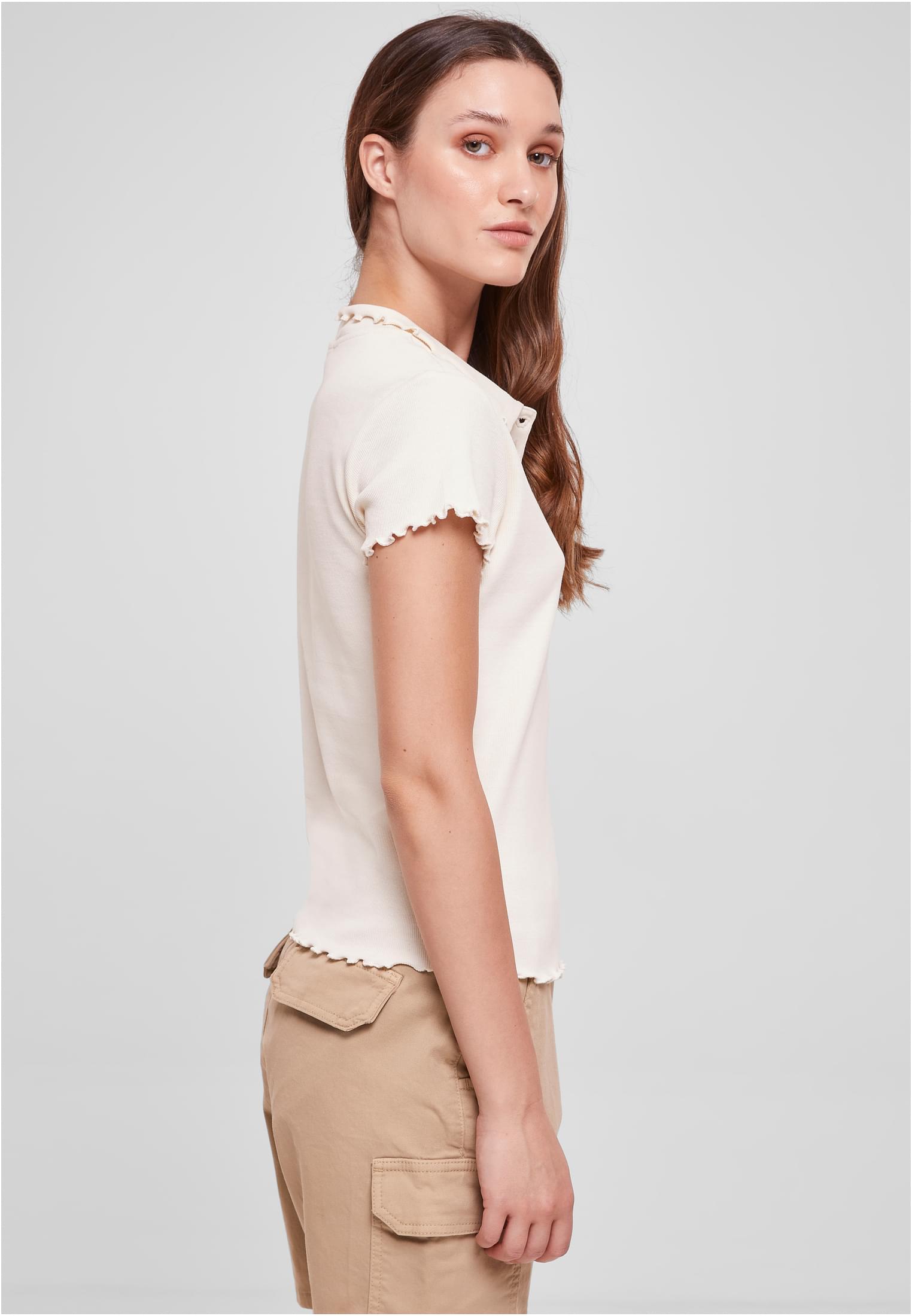 Ladies Rib Polo Tee | whitesand