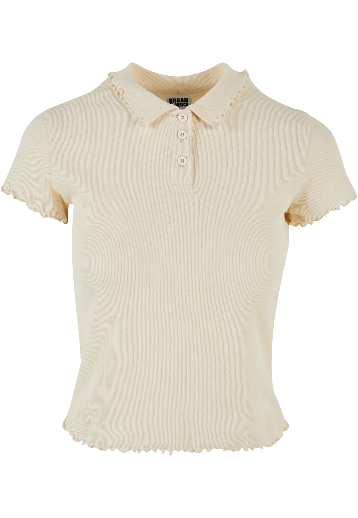 Ladies Rib Polo Tee | whitesand