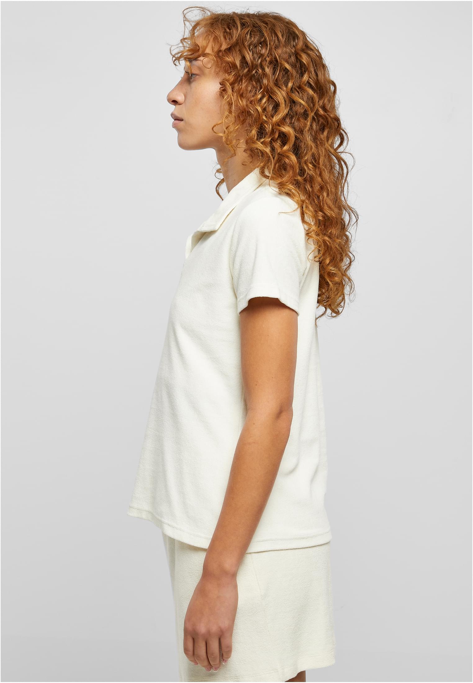 Ladies Towel Polo Tee | palewhite