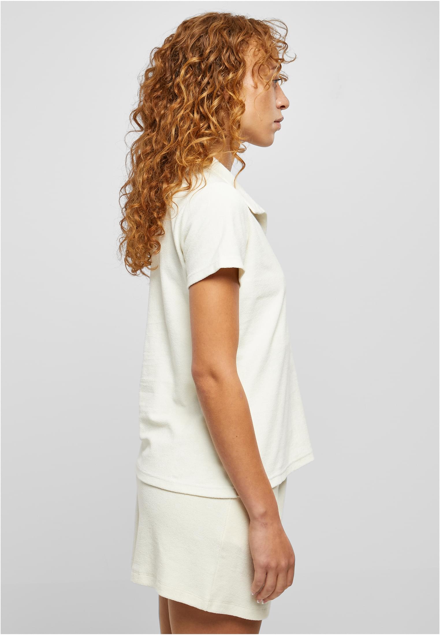 Ladies Towel Polo Tee | palewhite