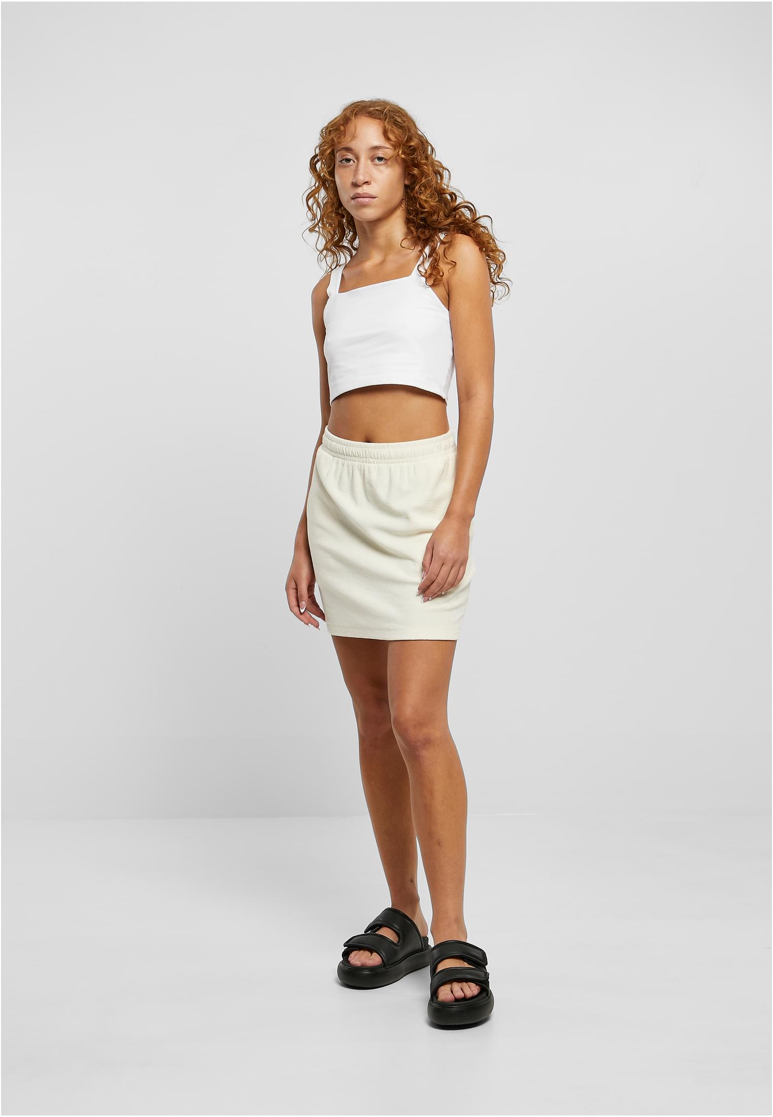 Ladies Towel Mini Skirt | palewhite