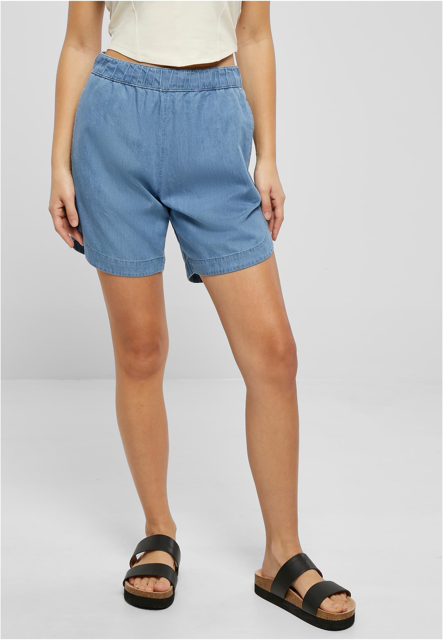 Ladies Light Denim Shorts | skyblue washed