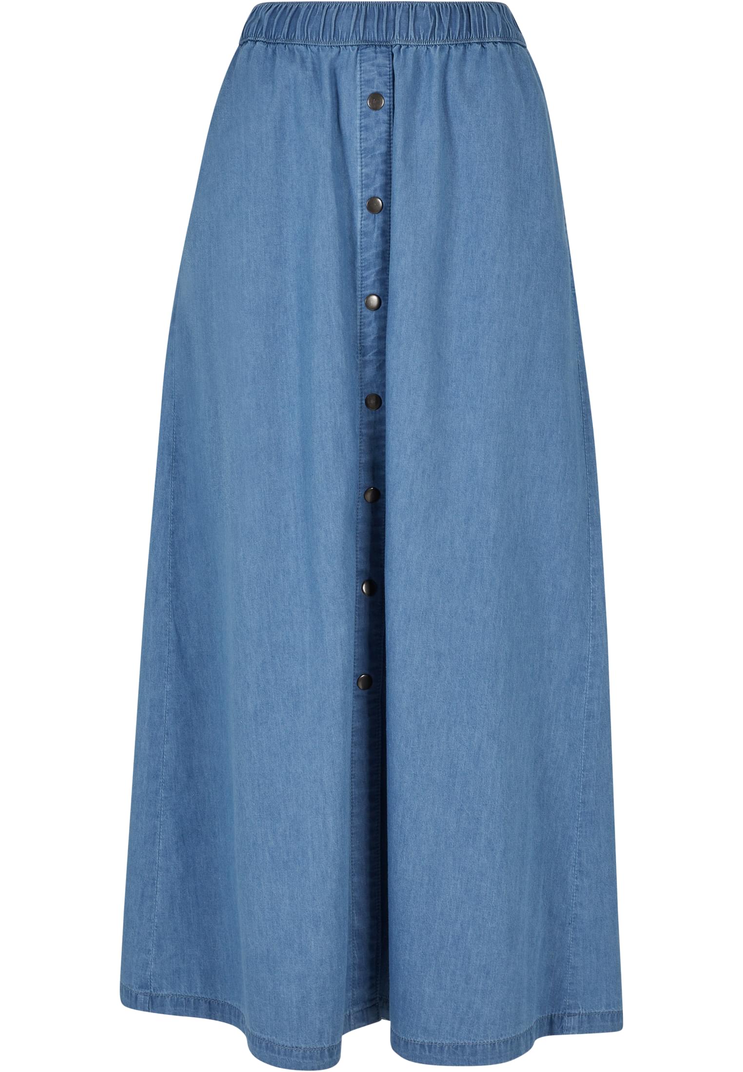 Ladies Long Wide Light Denim Skirt | skyblue washed