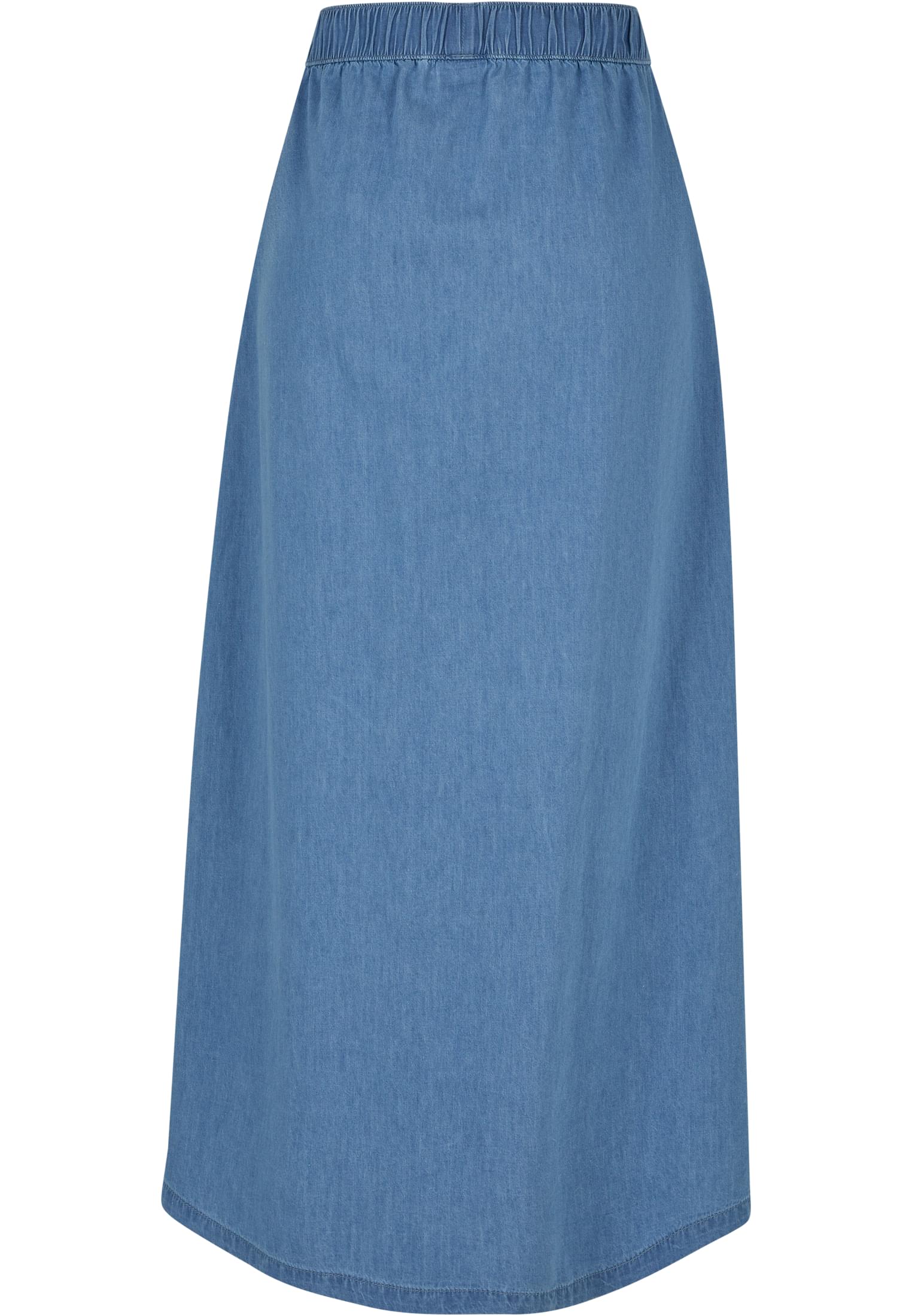 Ladies Long Wide Light Denim Skirt | skyblue washed