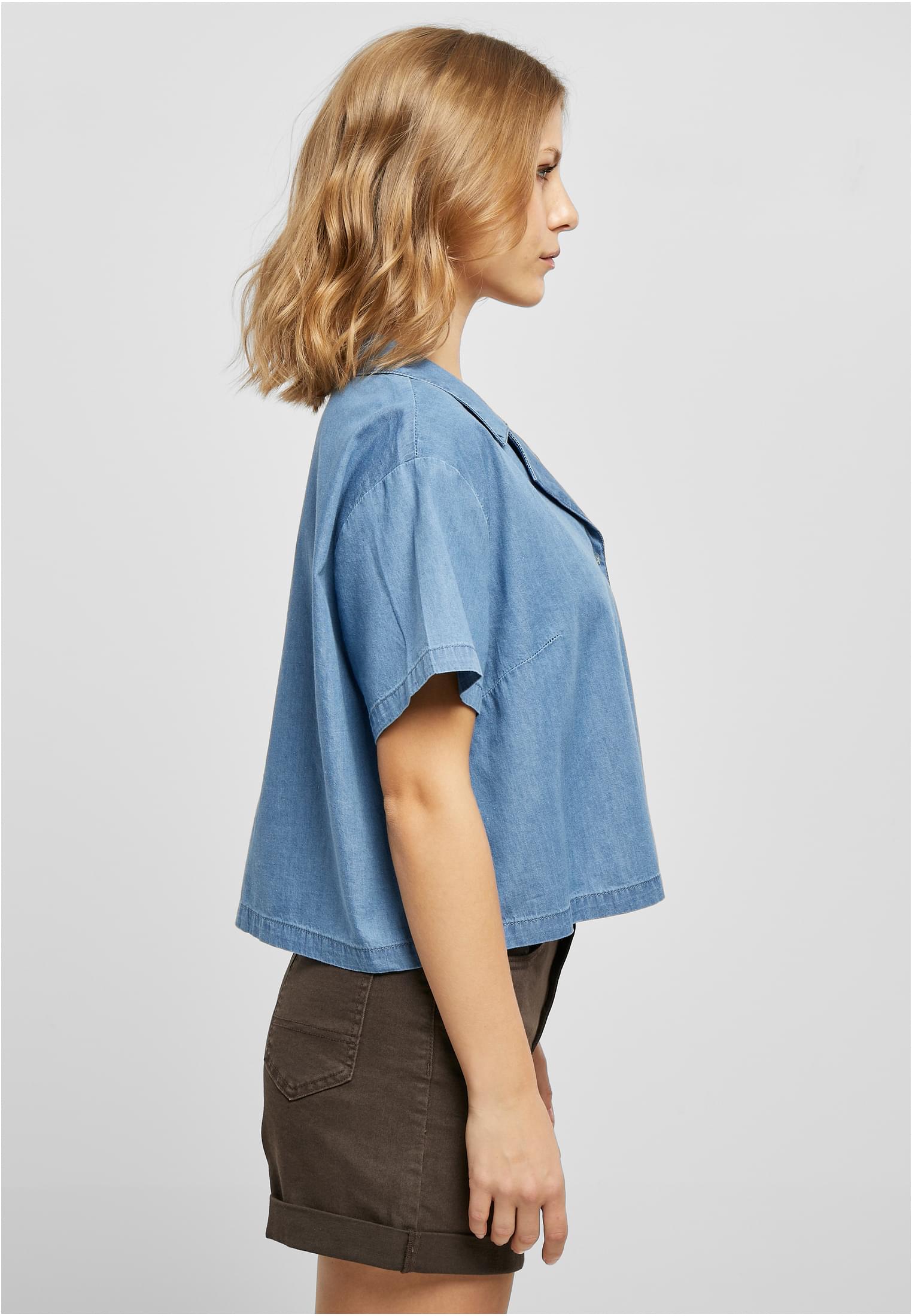 Ladies Light Denim Resort Shirt | skyblue washed