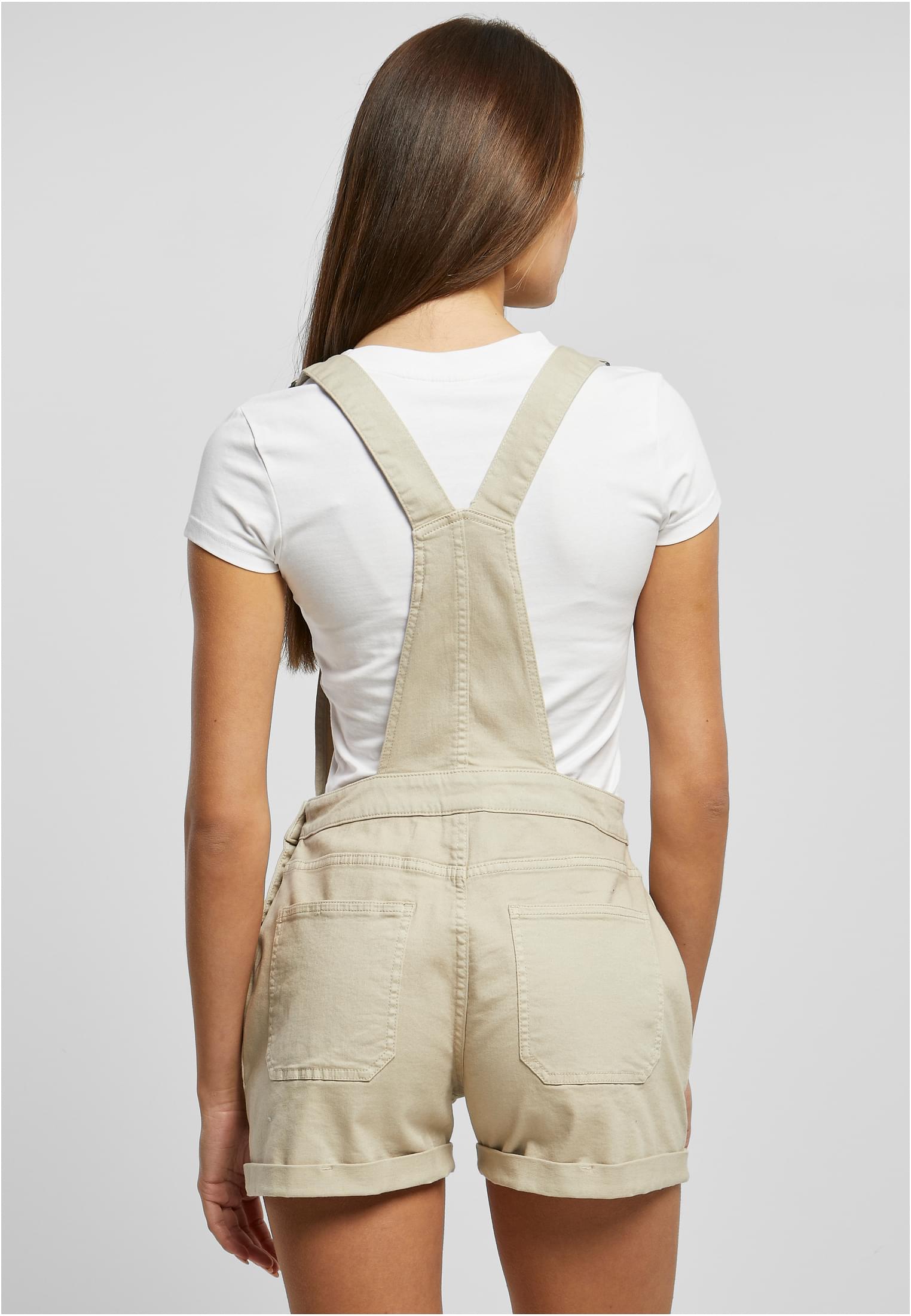 Ladies Organic Short Dungaree | offwhite raw