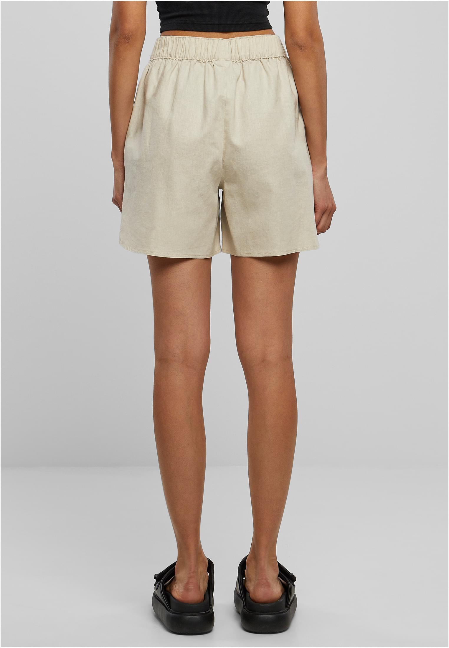 Ladies Linen Mixed Shorts | softseagrass