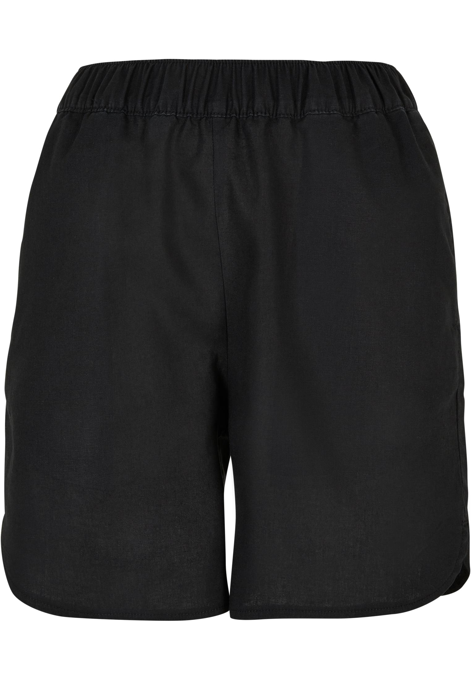 Ladies Linen Mixed Shorts | black