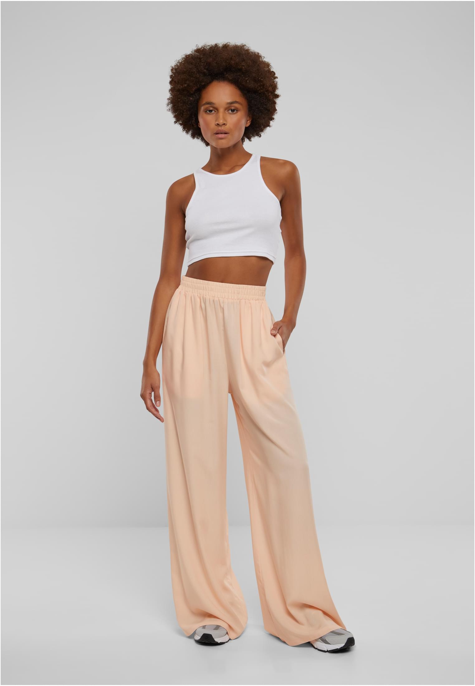 Ladies Wide Leg Viscose Pants | softapricot